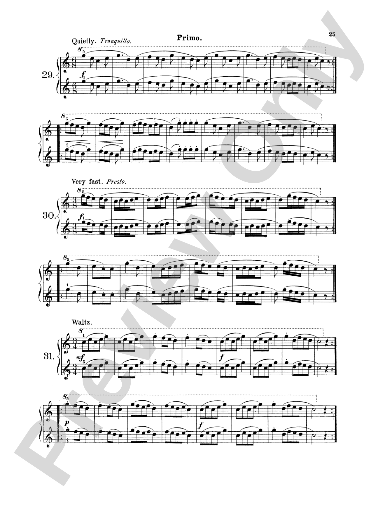 Wohlfahrt: Easy Four Hand Pieces for Children, Op. 87: Piano Duet (1 Piano, 4 Hands) Book