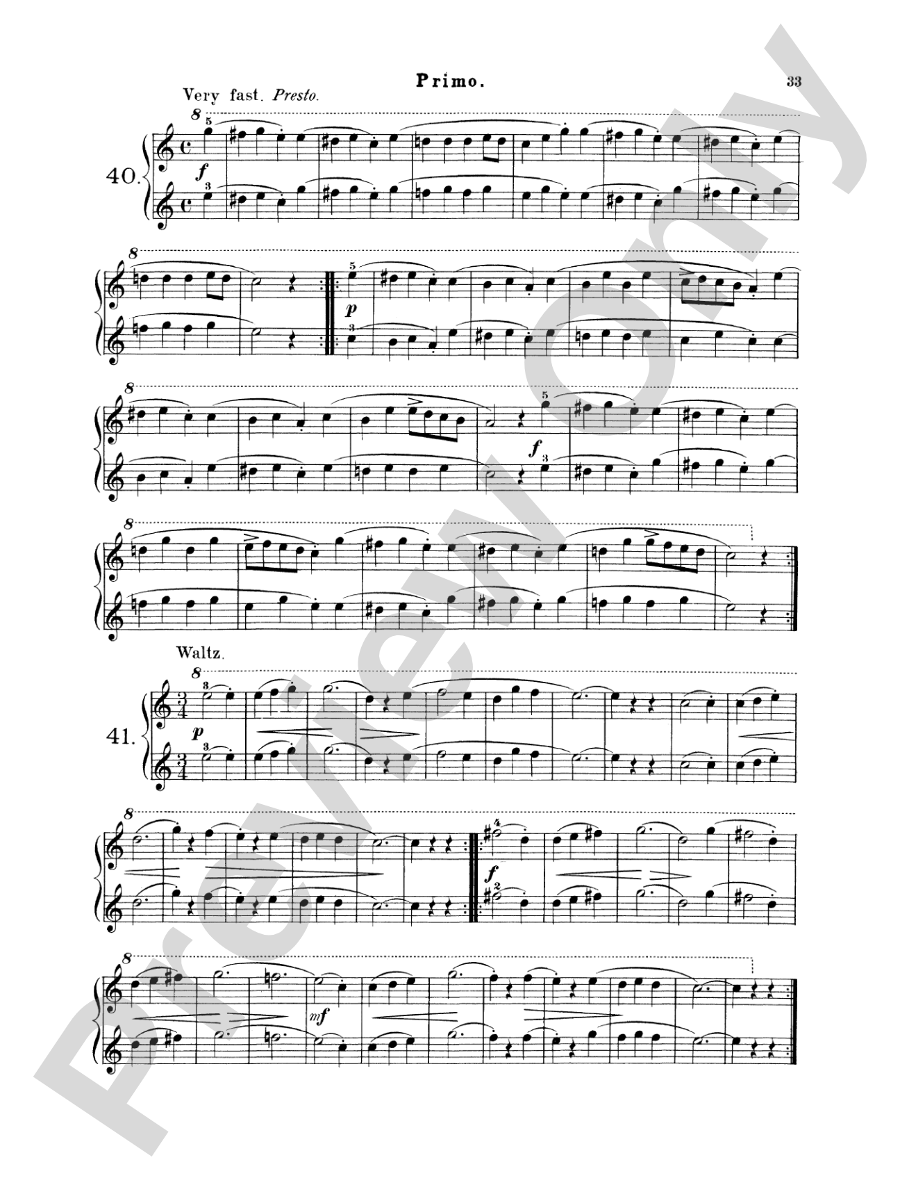 Wohlfahrt: Easy Four Hand Pieces for Children, Op. 87: Piano Duet (1 Piano, 4 Hands) Book