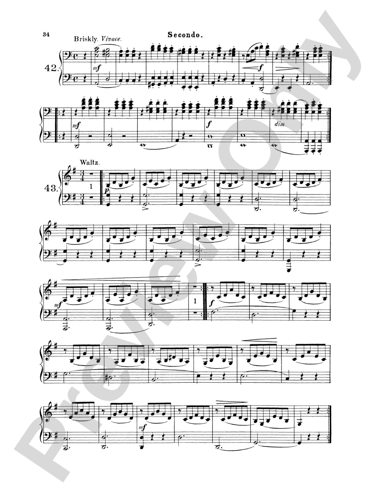 Wohlfahrt: Easy Four Hand Pieces for Children, Op. 87: Piano Duet (1 Piano, 4 Hands) Book