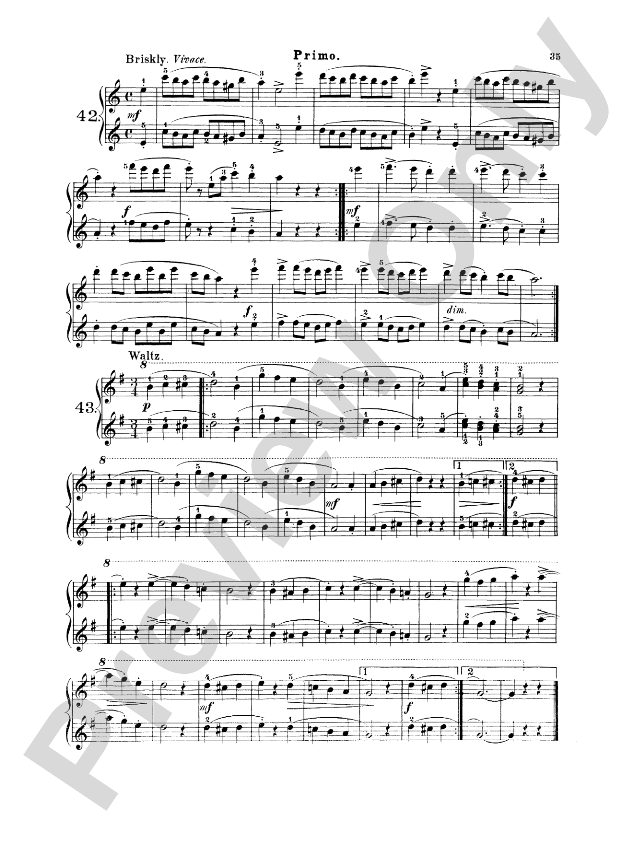 Wohlfahrt: Easy Four Hand Pieces for Children, Op. 87: Piano Duet (1 Piano, 4 Hands) Book