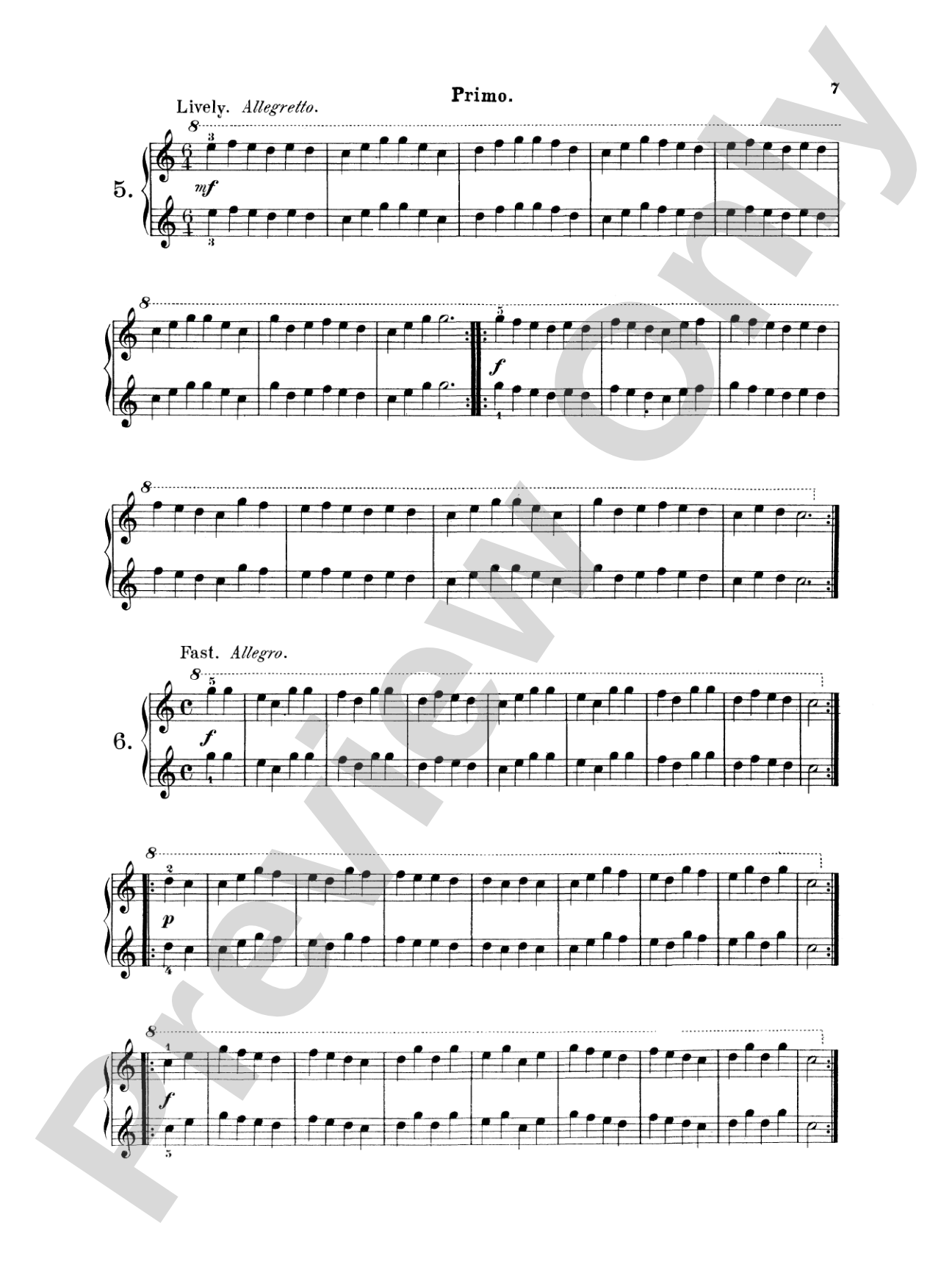 Wohlfahrt: Easy Four Hand Pieces for Children, Op. 87: Piano Duet (1 Piano, 4 Hands) Book