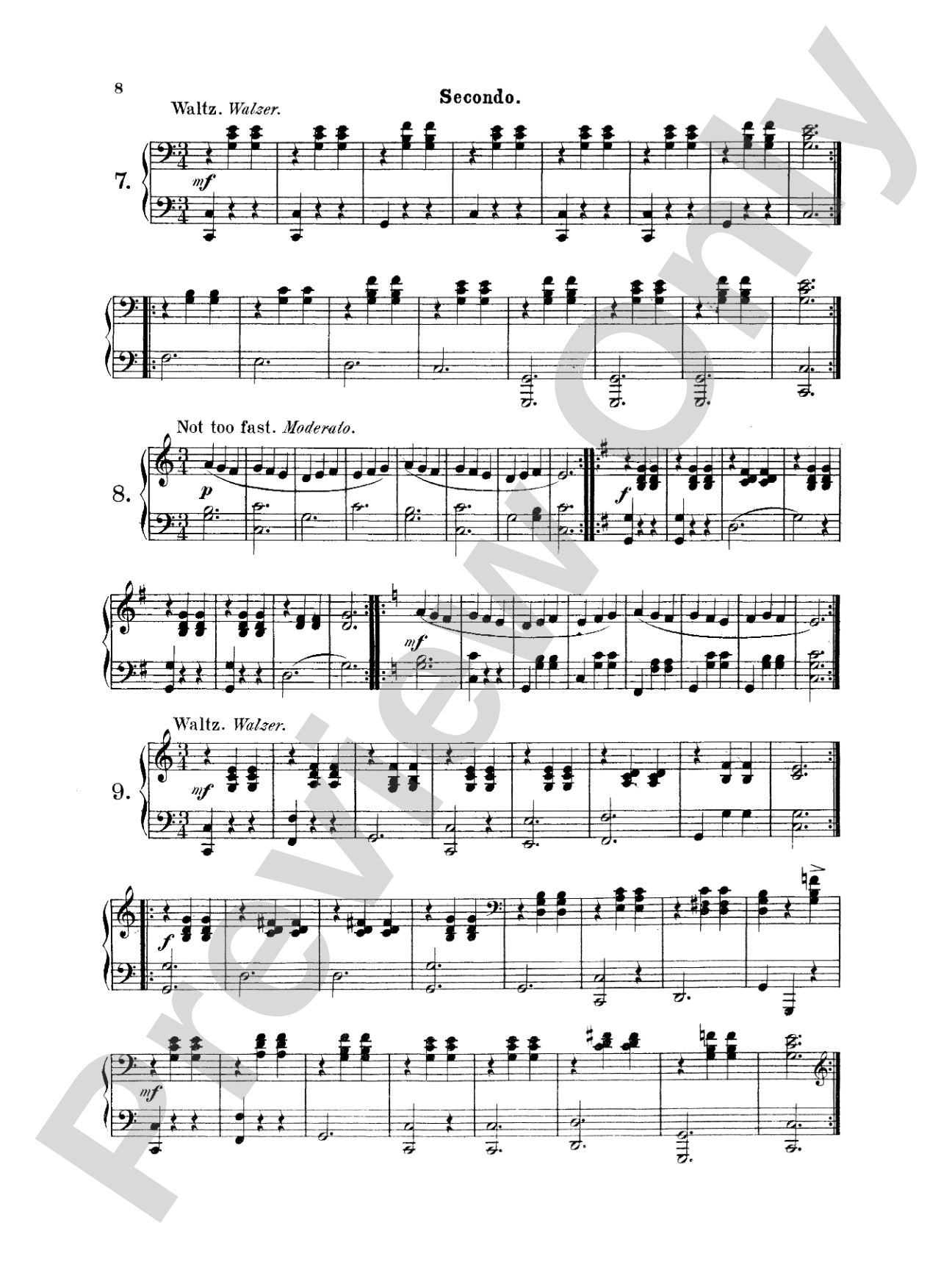Wohlfahrt: Easy Four Hand Pieces for Children, Op. 87: Piano Duet (1 Piano, 4 Hands) Book