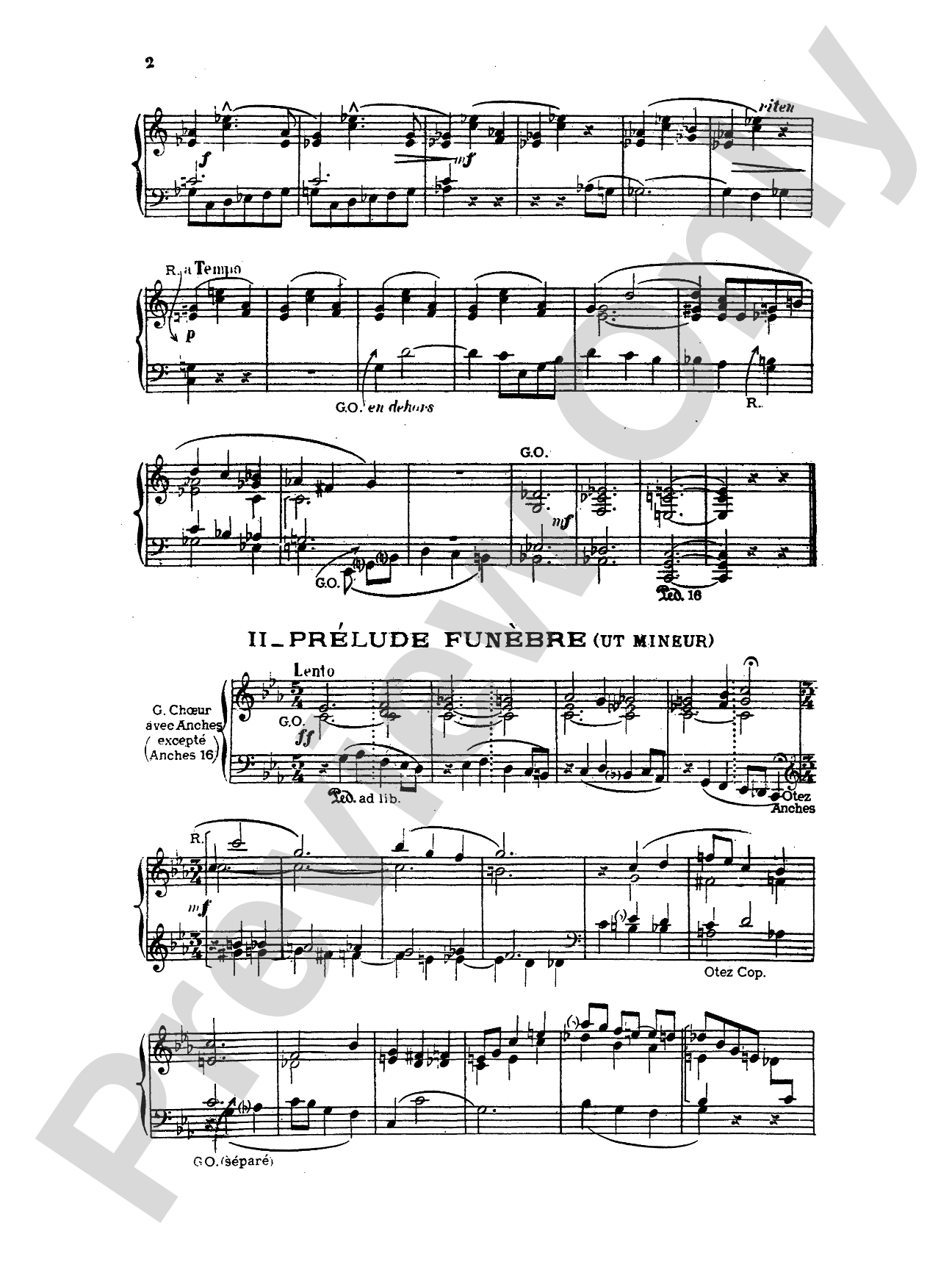 Vierne: Ten Pieces in Different Styles: Organ Book