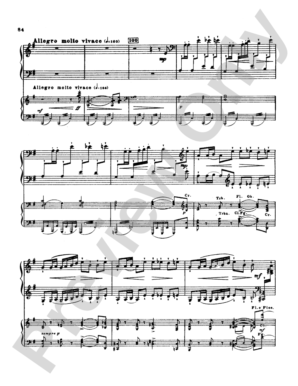 Tchaikovsky: Allegro Brillante (1st movement of Piano Concerto No. 3, Op. 75): Piano Duo (2 Pianos, 4 Hands) Book (2 copies required)