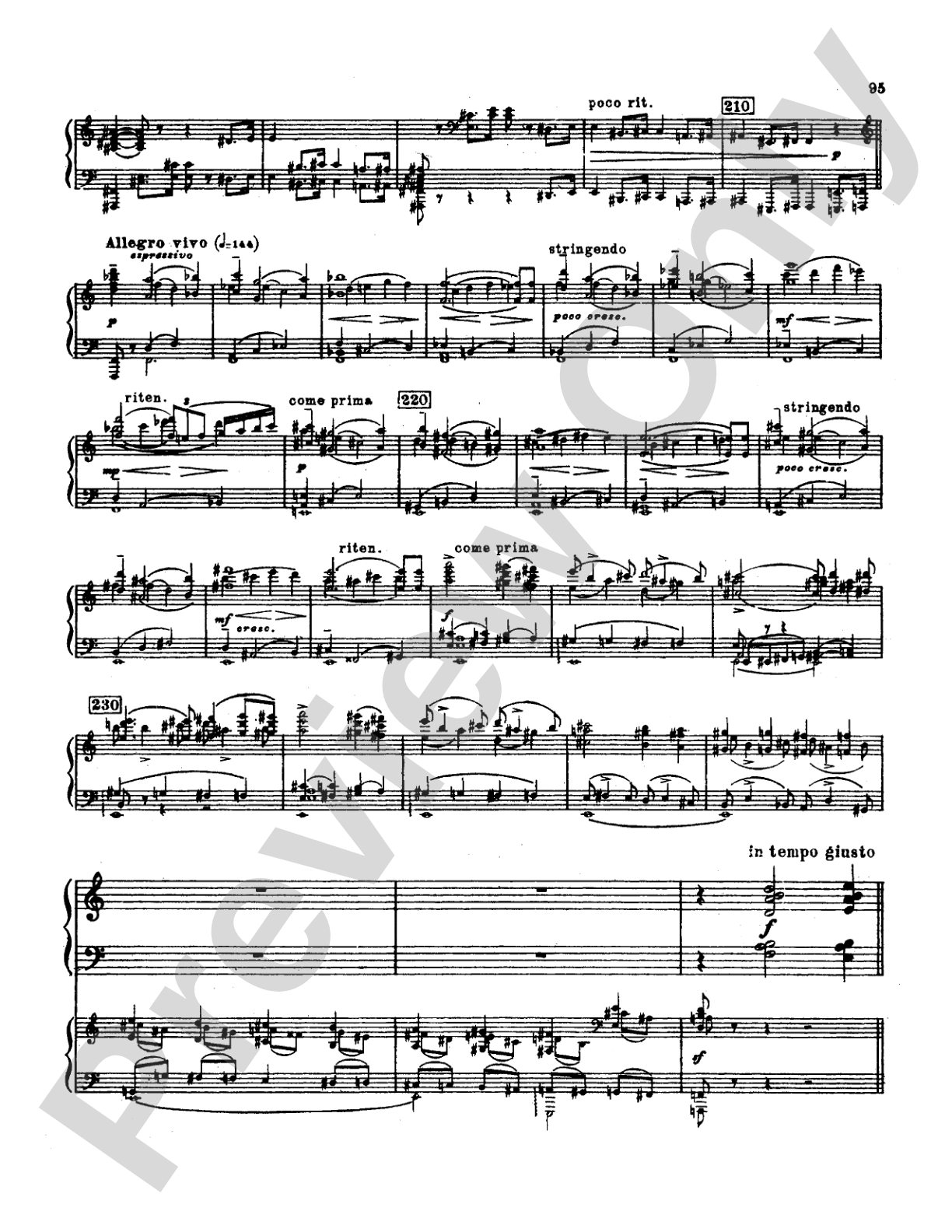 Tchaikovsky: Allegro Brillante (1st movement of Piano Concerto No. 3, Op. 75): Piano Duo (2 Pianos, 4 Hands) Book (2 copies required)