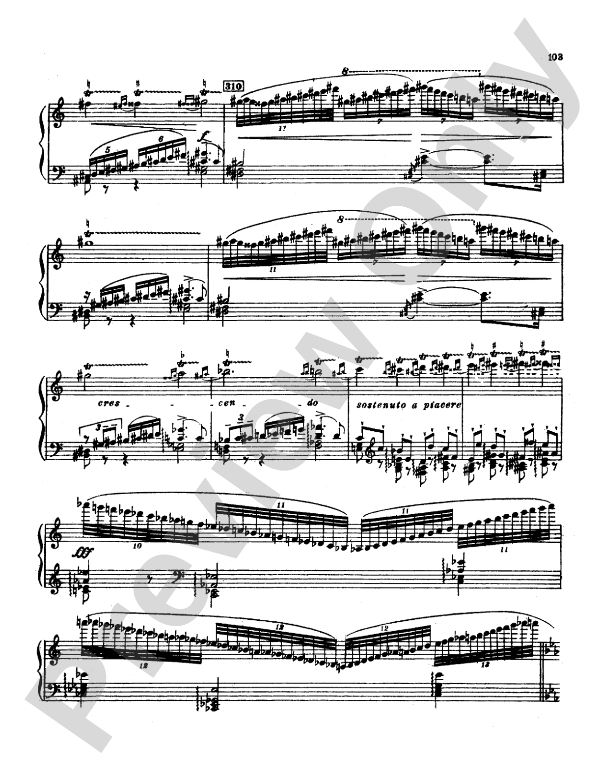 Tchaikovsky: Allegro Brillante (1st movement of Piano Concerto No. 3, Op. 75): Piano Duo (2 Pianos, 4 Hands) Book (2 copies required)