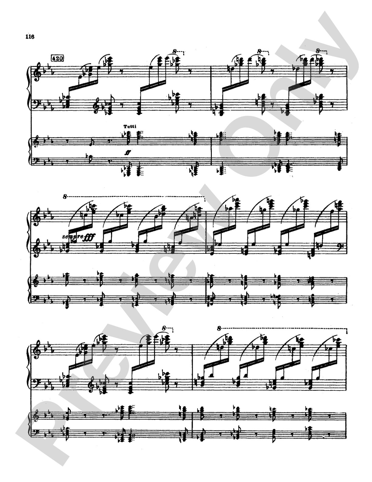 Tchaikovsky: Allegro Brillante (1st movement of Piano Concerto No. 3, Op. 75): Piano Duo (2 Pianos, 4 Hands) Book (2 copies required)