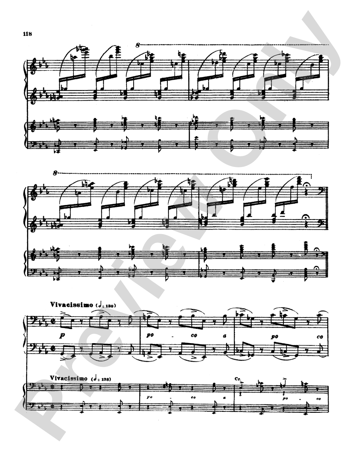 Tchaikovsky: Allegro Brillante (1st movement of Piano Concerto No. 3, Op. 75): Piano Duo (2 Pianos, 4 Hands) Book (2 copies required)