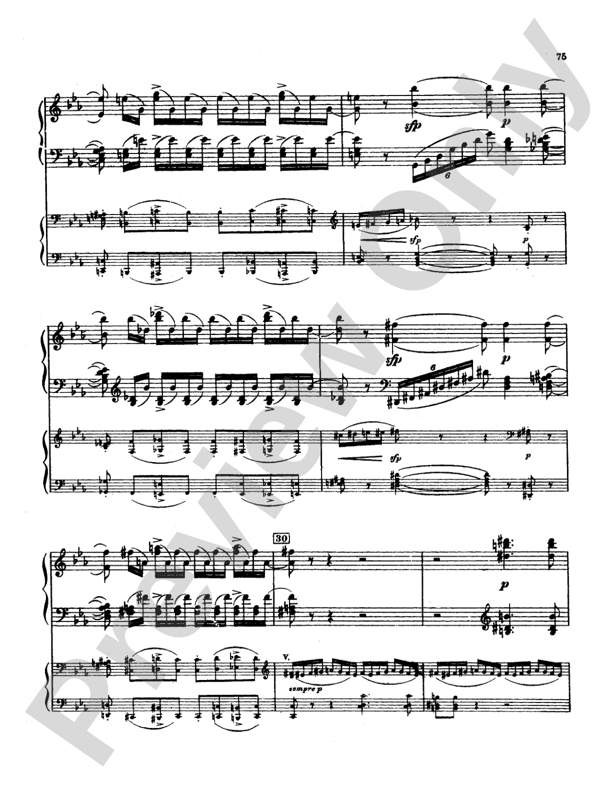 Tchaikovsky: Allegro Brillante (1st movement of Piano Concerto No. 3, Op. 75): Piano Duo (2 Pianos, 4 Hands) Book (2 copies required)
