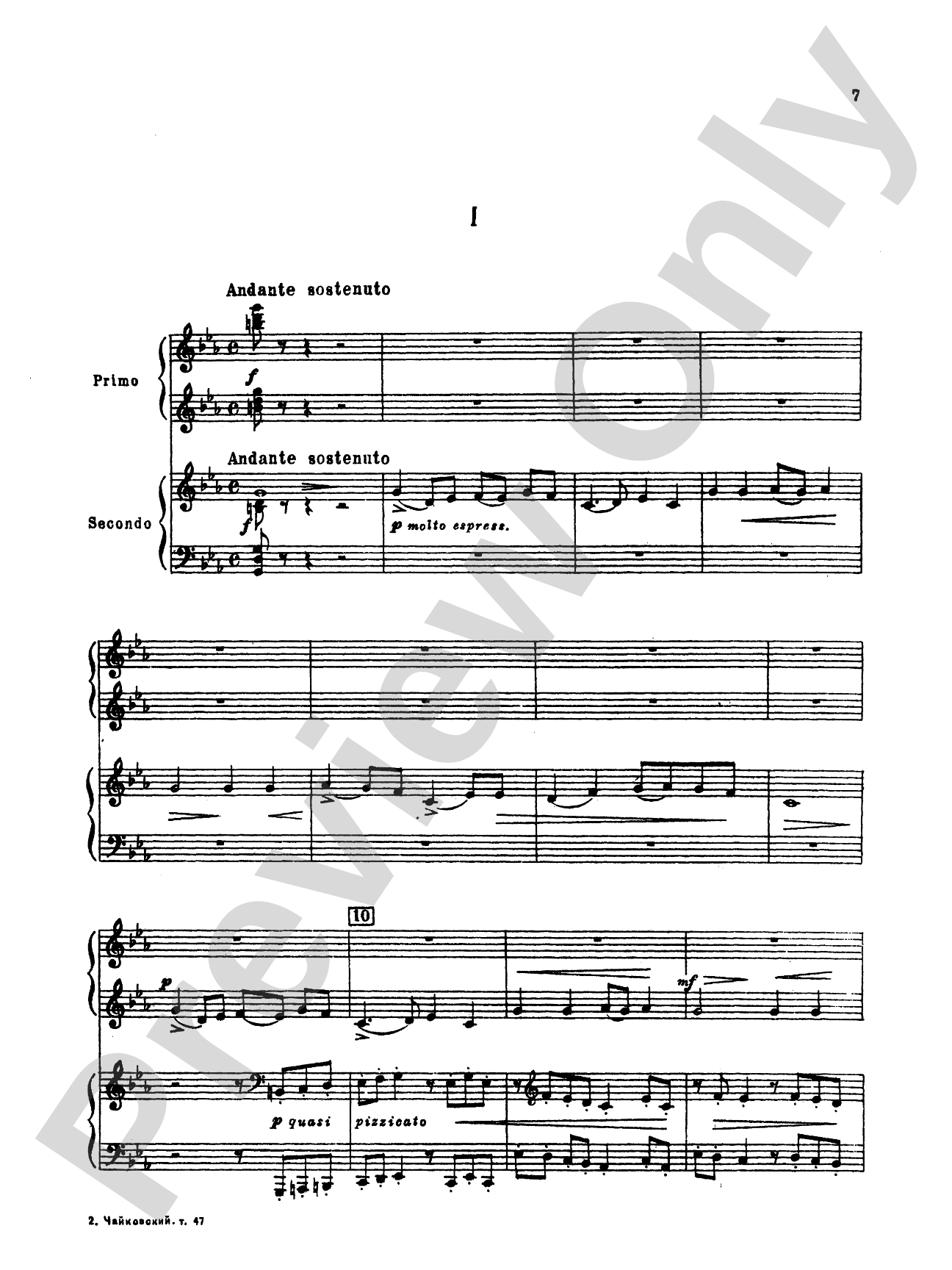 Tchaikovsky: Symphony No. 2 in C Minor, Op. 17 "Little Russian": Piano Duo (2 Pianos, 4 Hands) Book
