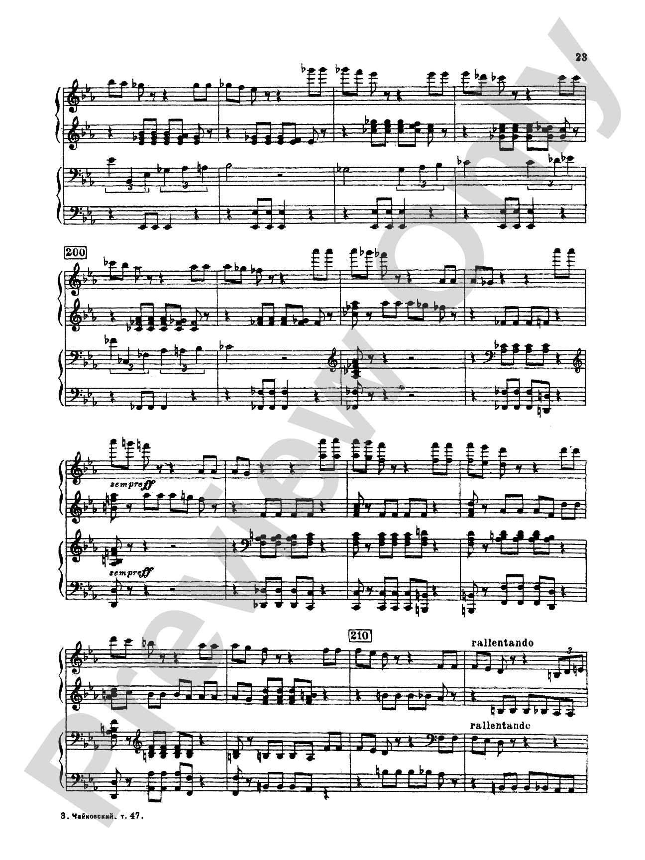Tchaikovsky: Symphony No. 2 in C Minor, Op. 17 "Little Russian": Piano Duo (2 Pianos, 4 Hands) Book