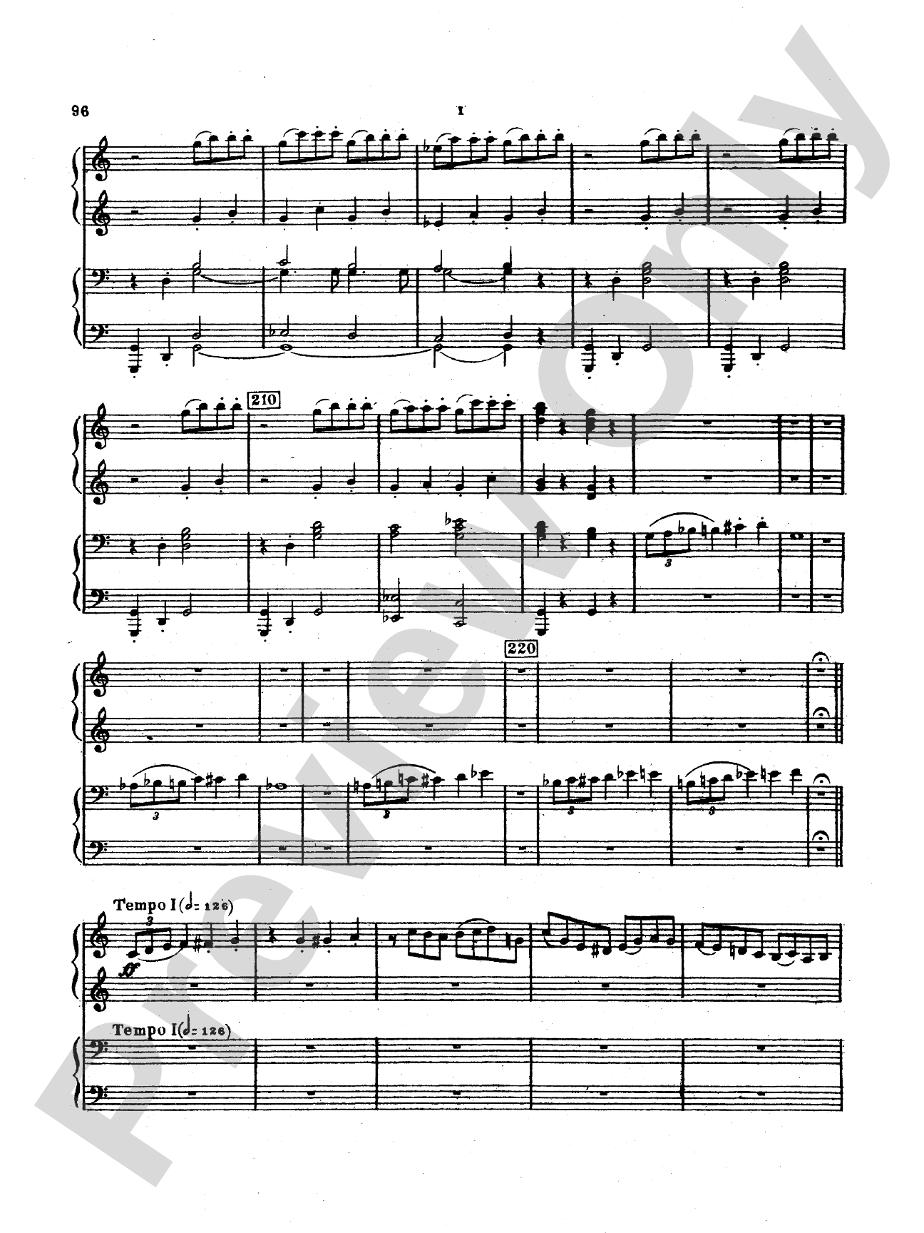 Tchaikovsky: Suite No. 2 in C Major, Op. 53: Piano Duet (1 Piano, 4 Hands) Book