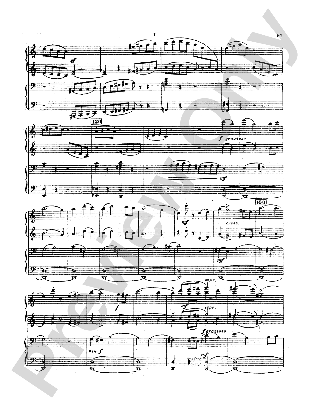 Tchaikovsky: Suite No. 2 in C Major, Op. 53: Piano Duet (1 Piano, 4 Hands) Book