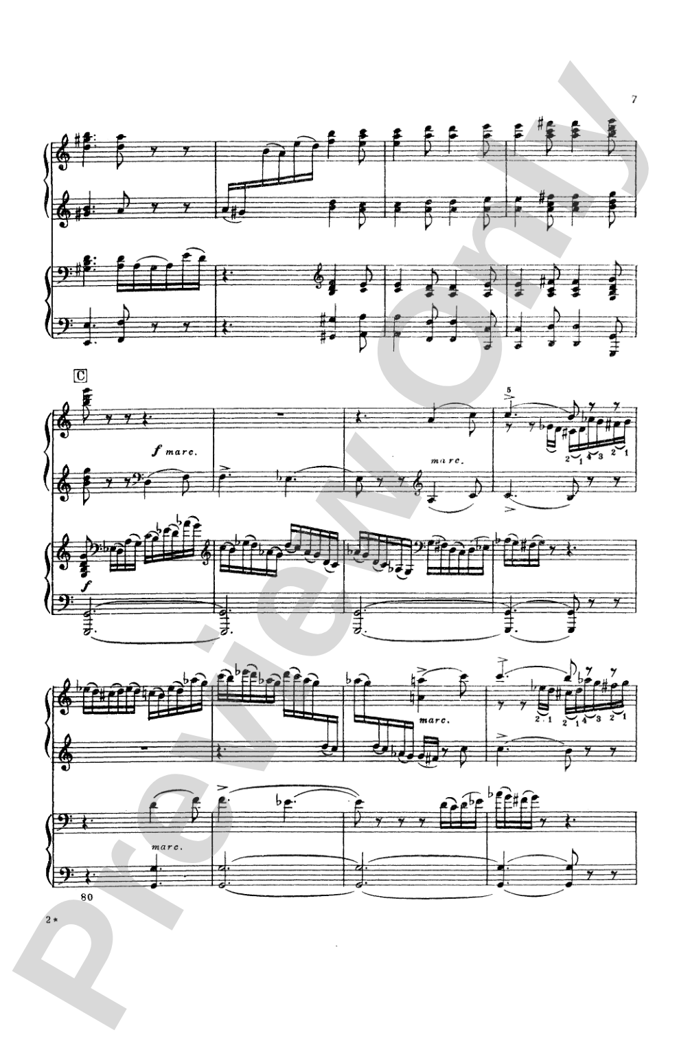 Tchaikovsky: Serenade for String Orchestra in C Major (Op. 48) and Marche Slav (Op. 31): Piano Duet (1 Piano, 4 Hands) Book