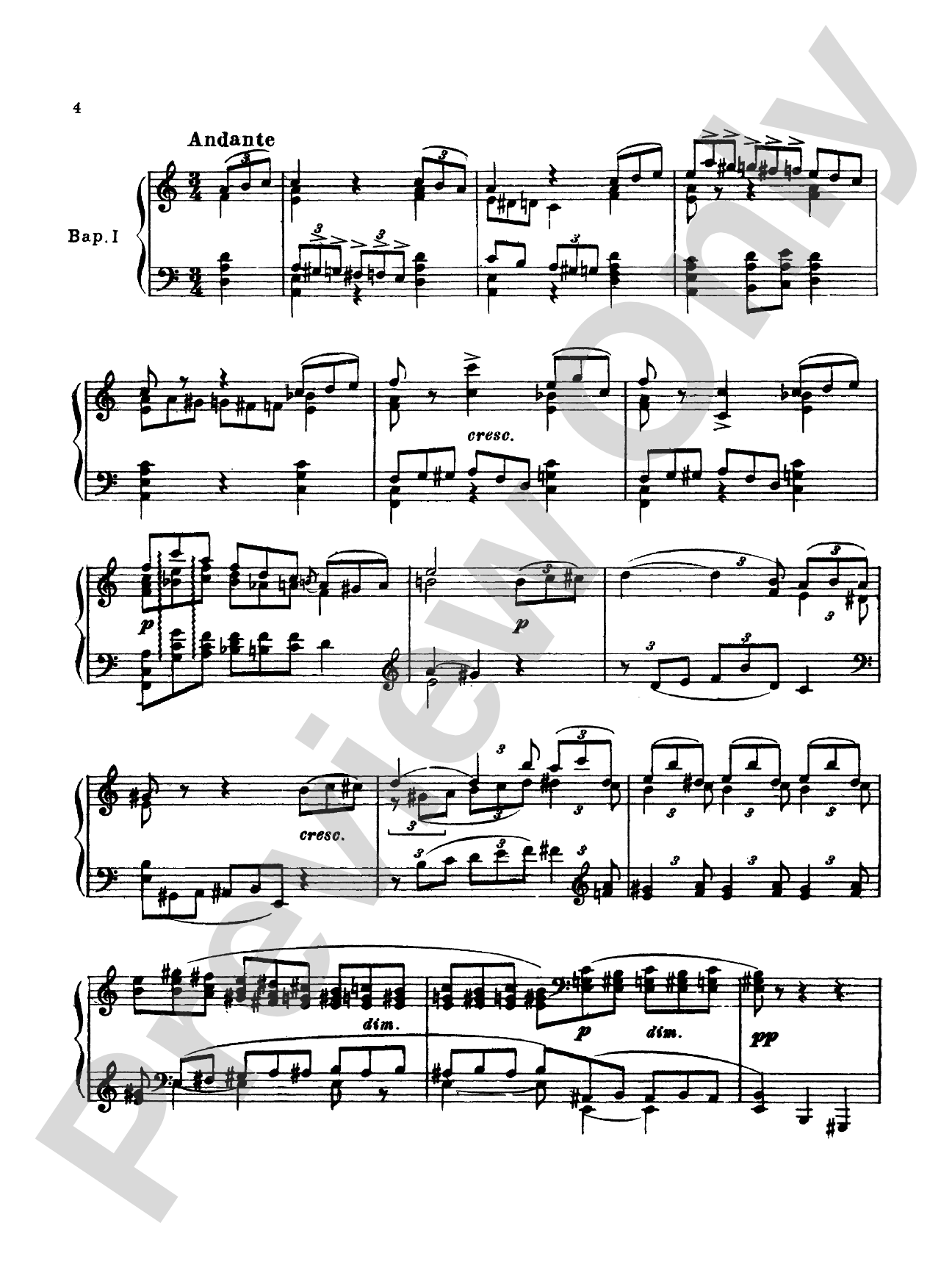 Tchaikovsky: Collection I (4 Piano Pieces): Piano Book