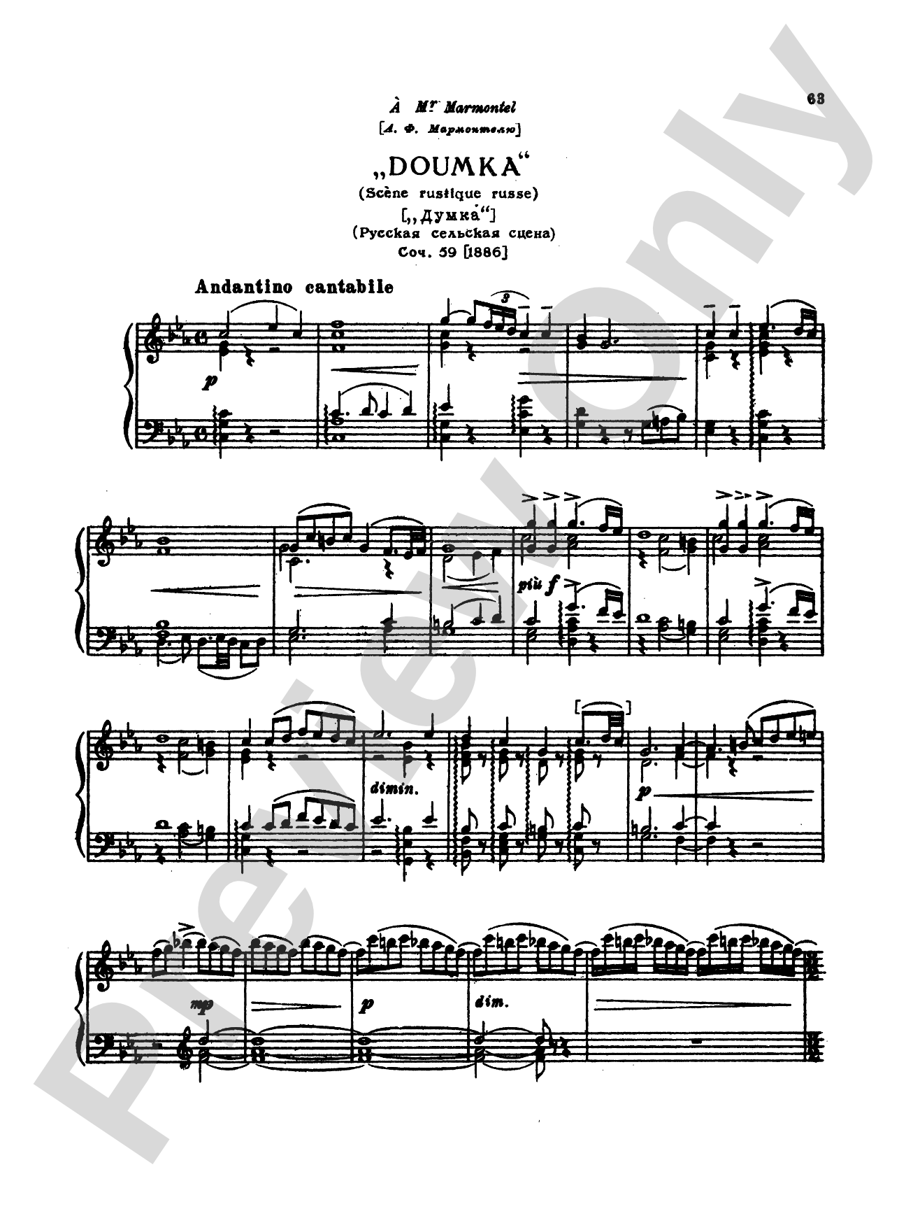 Tchaikovsky: Collection II (6 Piano Pieces)