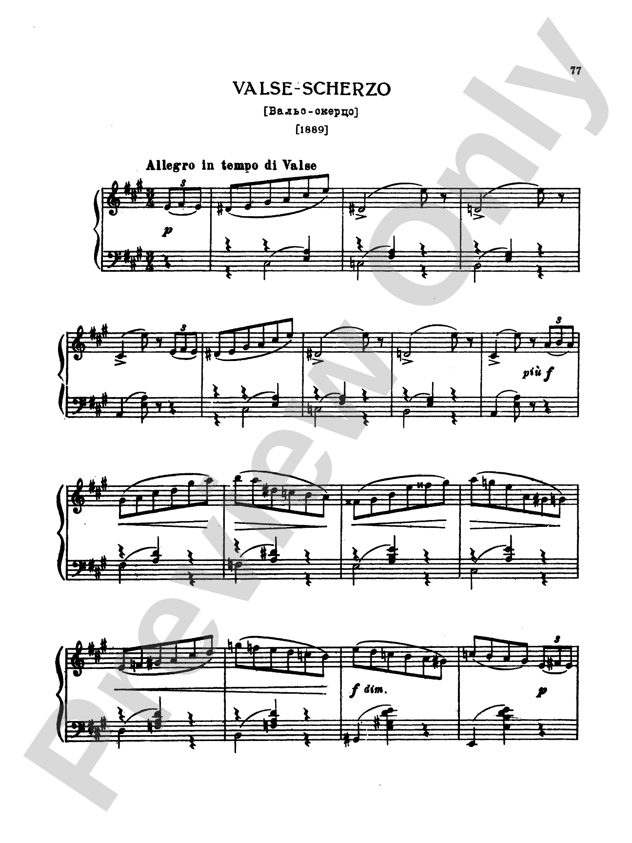 Tchaikovsky: Collection II (6 Piano Pieces)