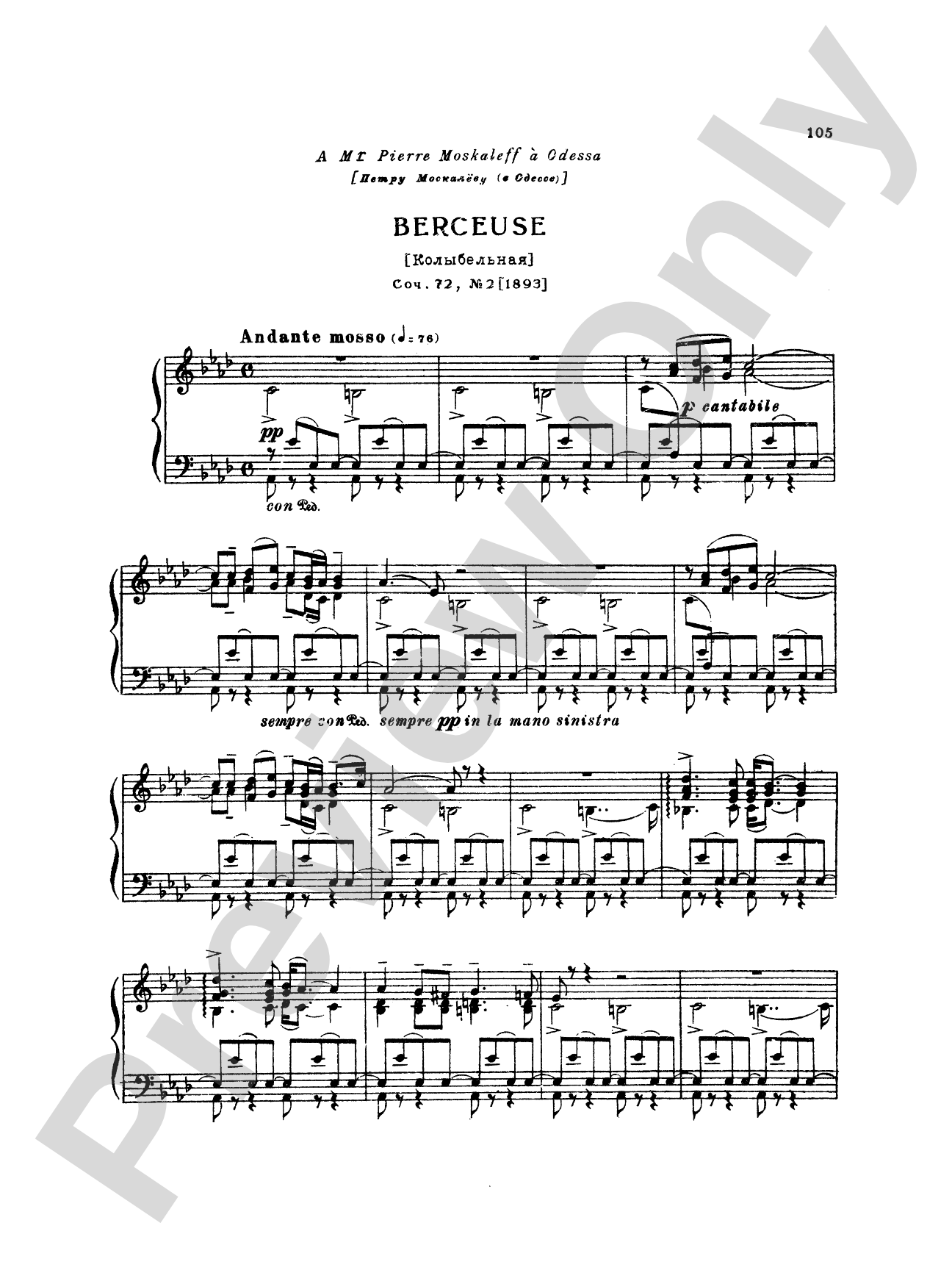 Tchaikovsky: Eighteen Piano Pieces, Op. 72; Aveu Passionne; Valse, Op. 40, No. 9, 1st Version