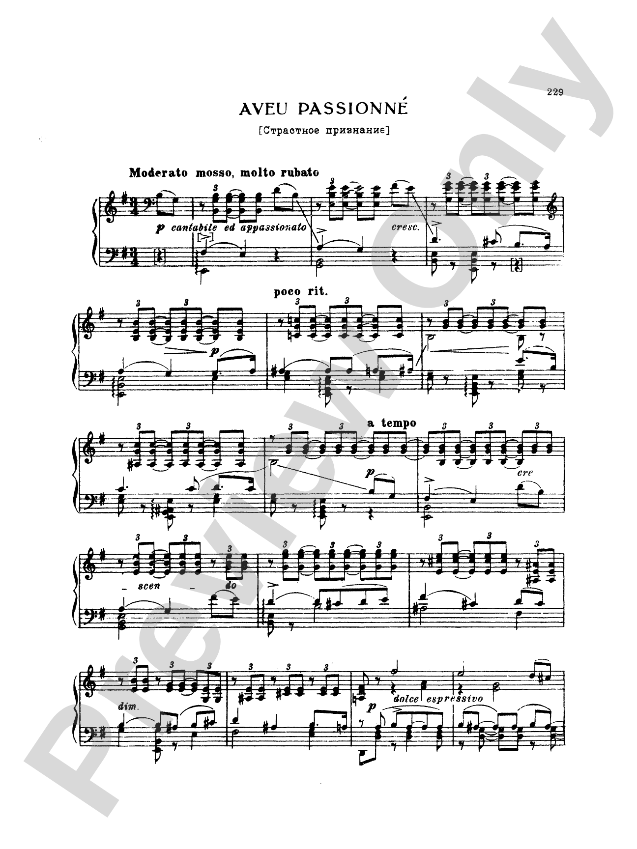 Tchaikovsky: Eighteen Piano Pieces, Op. 72; Aveu Passionne; Valse, Op. 40, No. 9, 1st Version