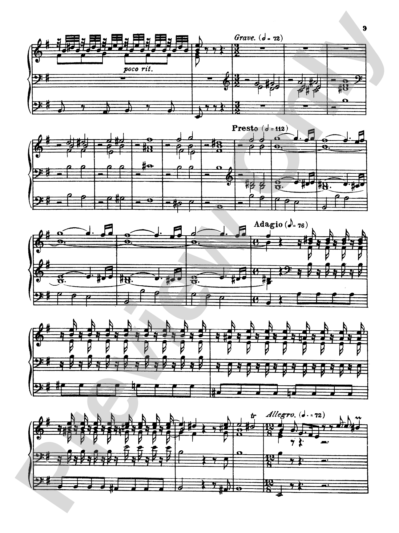 Bruhns: Three Preludes and Fugues: Organ Book