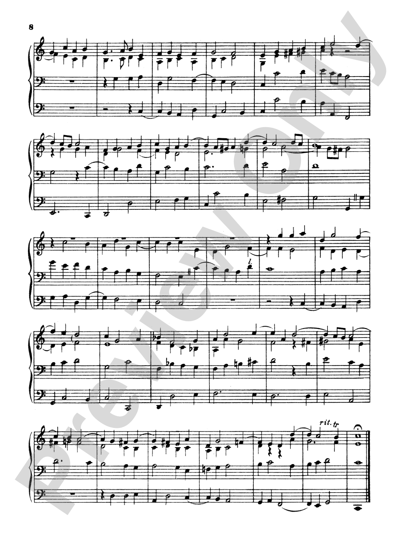 Lubeck: Four Preludes and Fugues: Organ Book