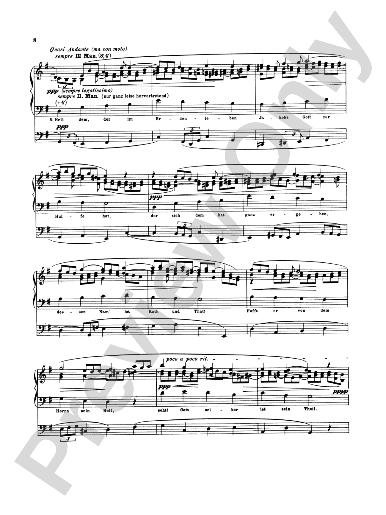 Reger: Fantasy on the Choral "Hallelujah! Gott Zu Loben, Bleibe Meine Seelenfreud", Op. 52, No. 3: Organ Sheet