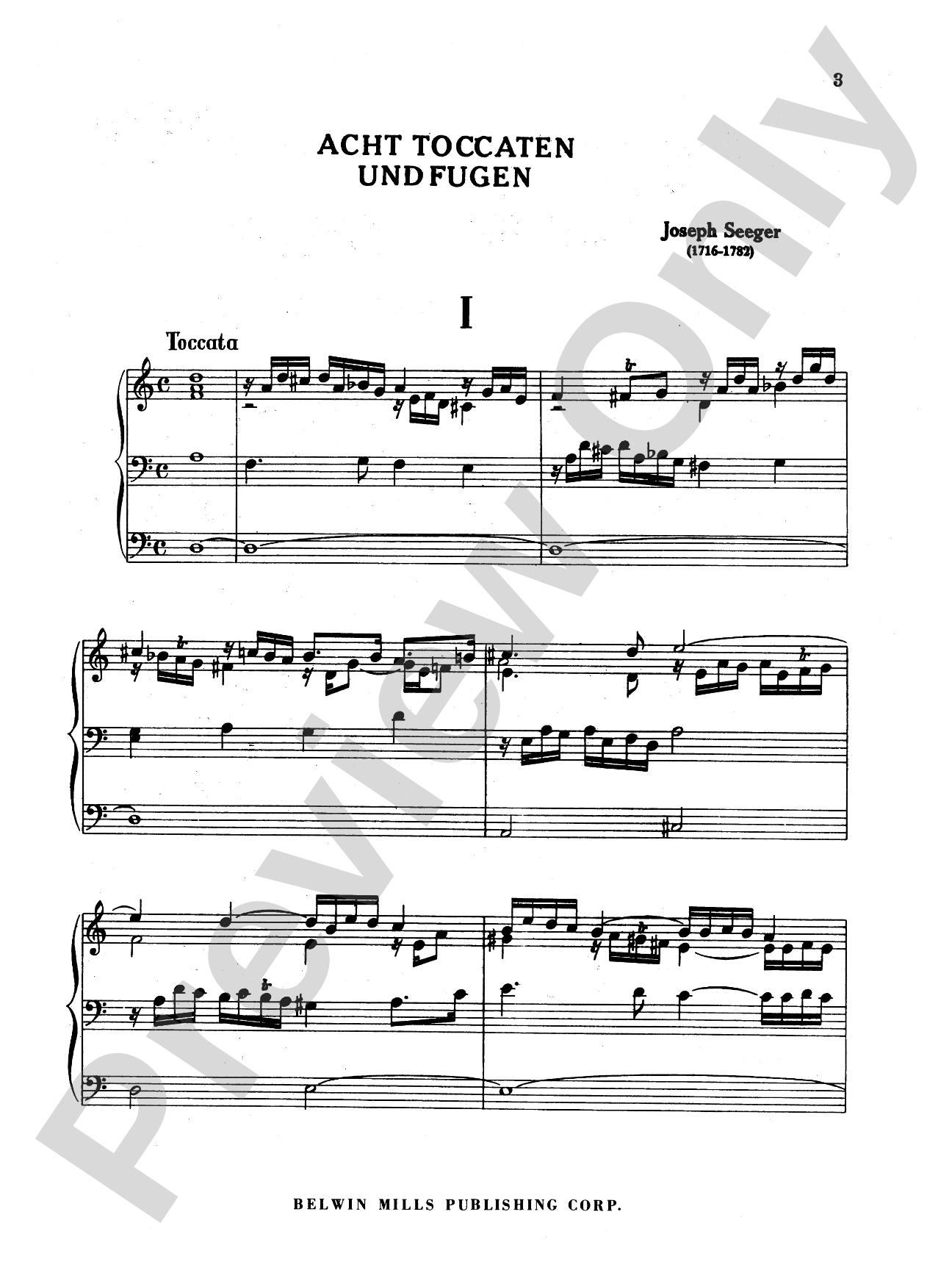 Saint-Saëns: Eight Toccatas and Fugues: Organ Book