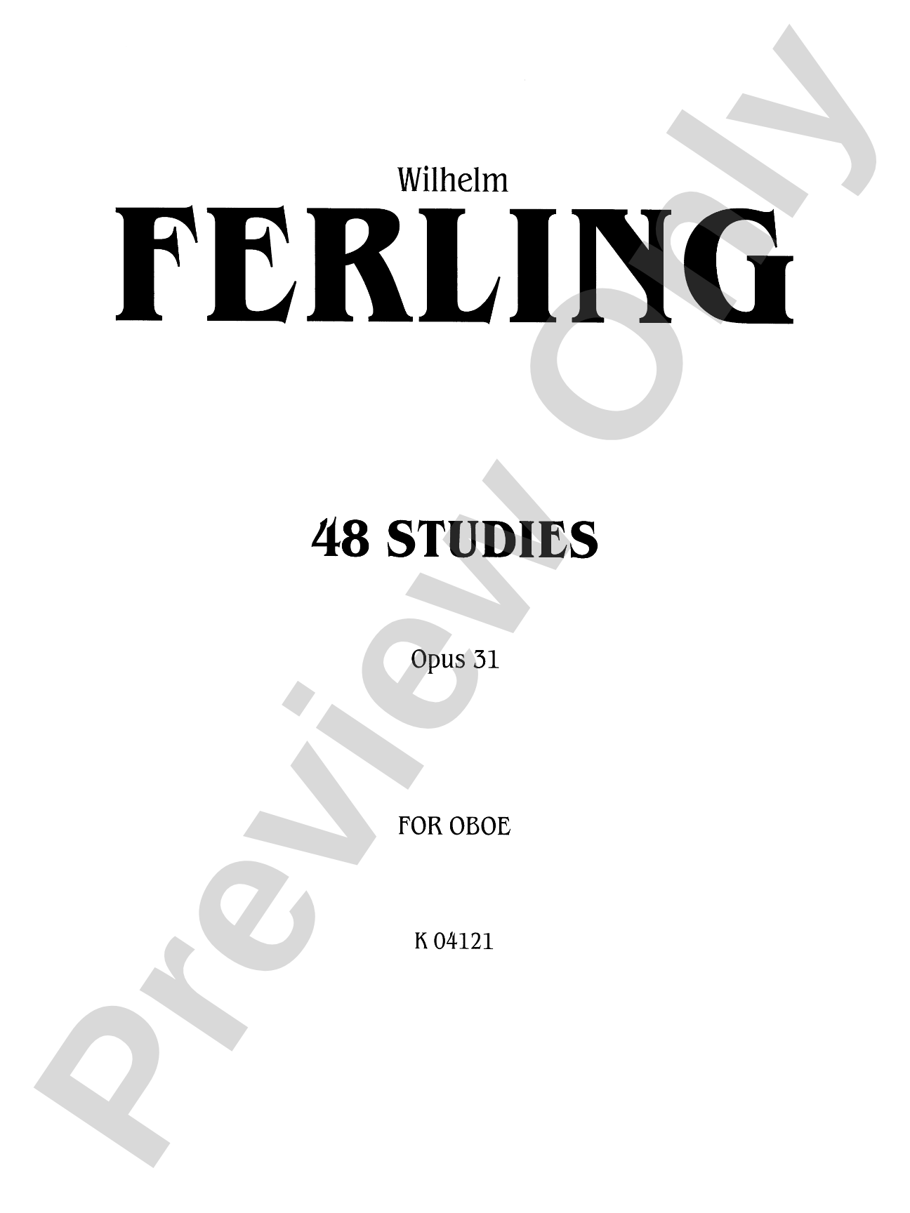 Ferling: Forty-eight Studies, Op. 31