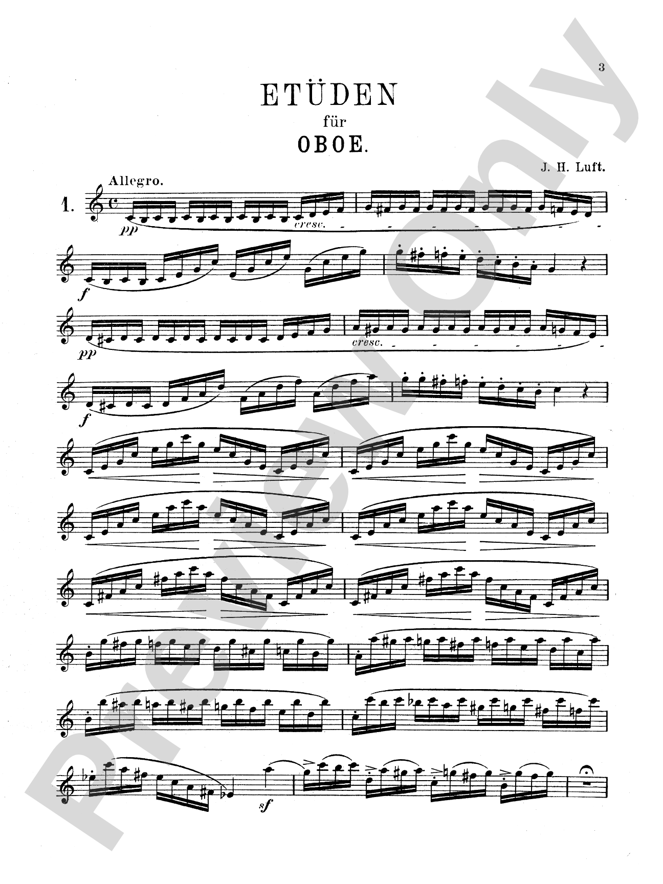Luft: Twenty-four Studies: Oboe Book