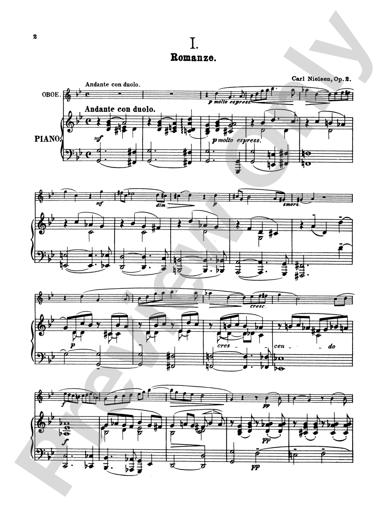 Nielsen: Fantasy Pieces, Op. 2: Oboe Book