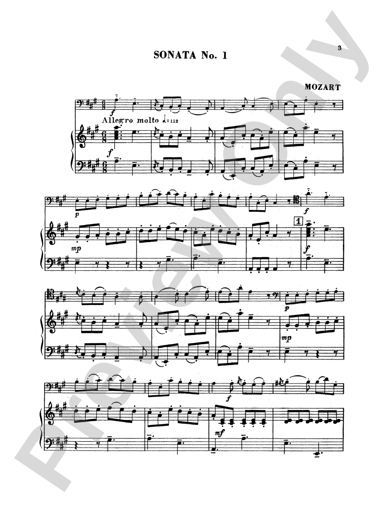 Mozart: Two Sonatas: Bassoon & Piano Part(s)