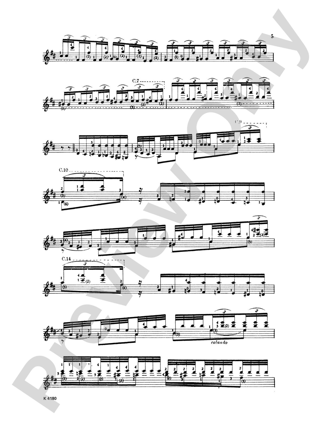 Paganini: La Campanella: Guitar Book
