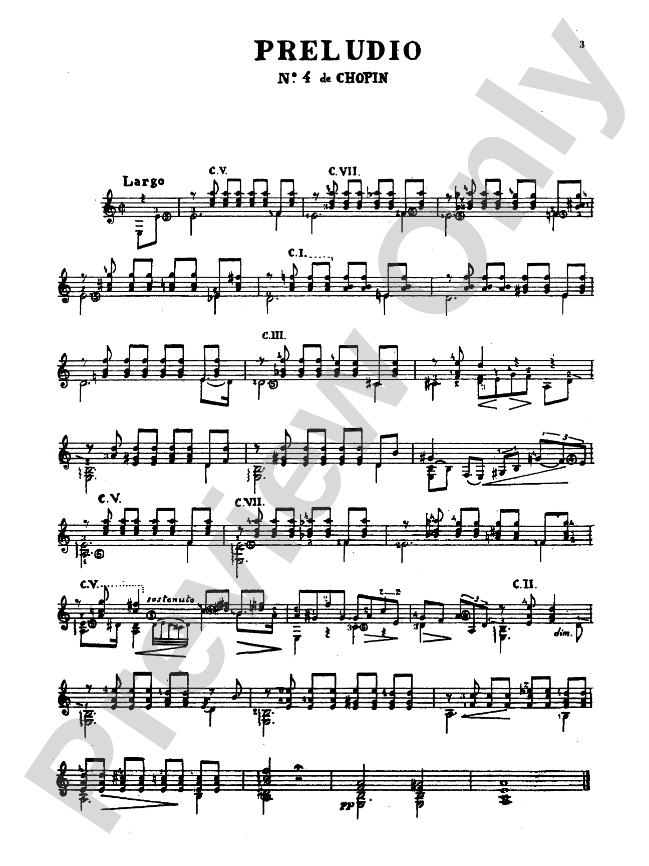 Chopin: Various Preludes Transcribed for Guitar