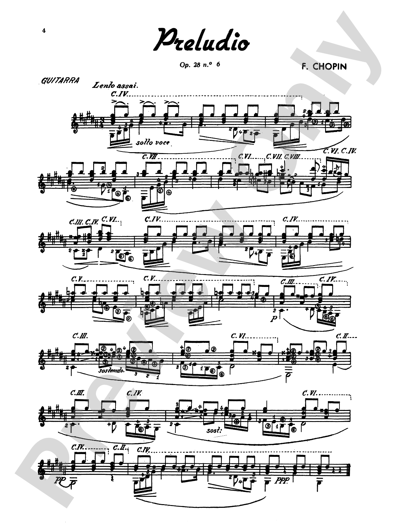 Chopin: Various Preludes Transcribed for Guitar