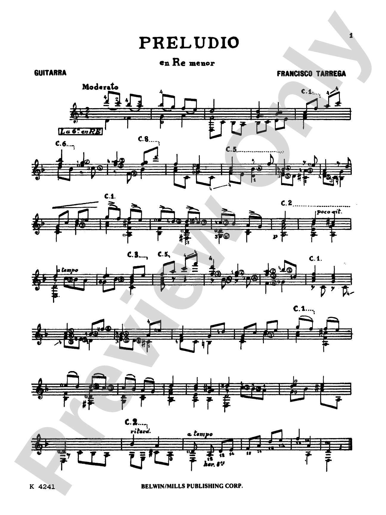 Tárrega: Album of Selected Works: Guitar Book