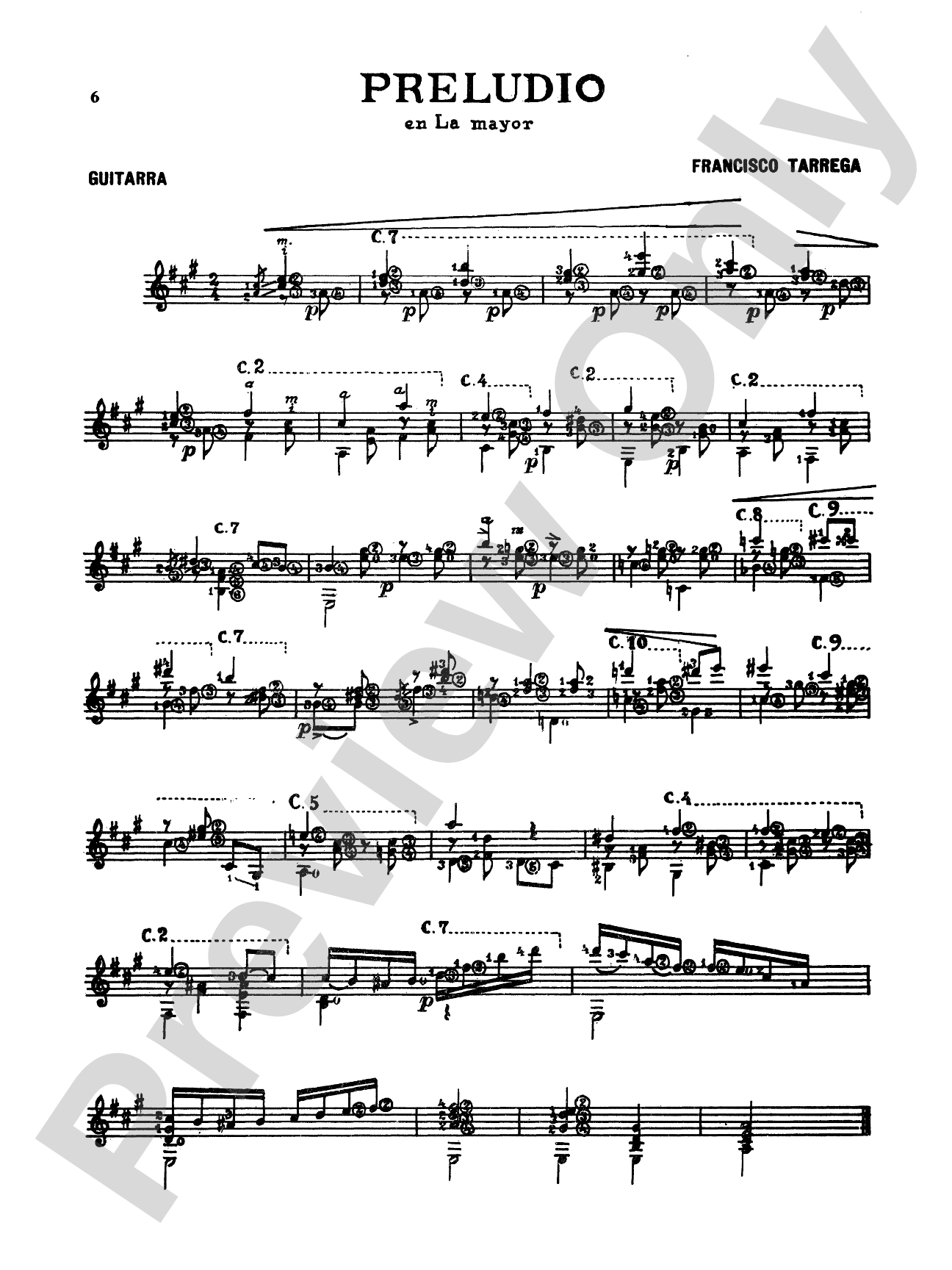 Tárrega: Album of Selected Works