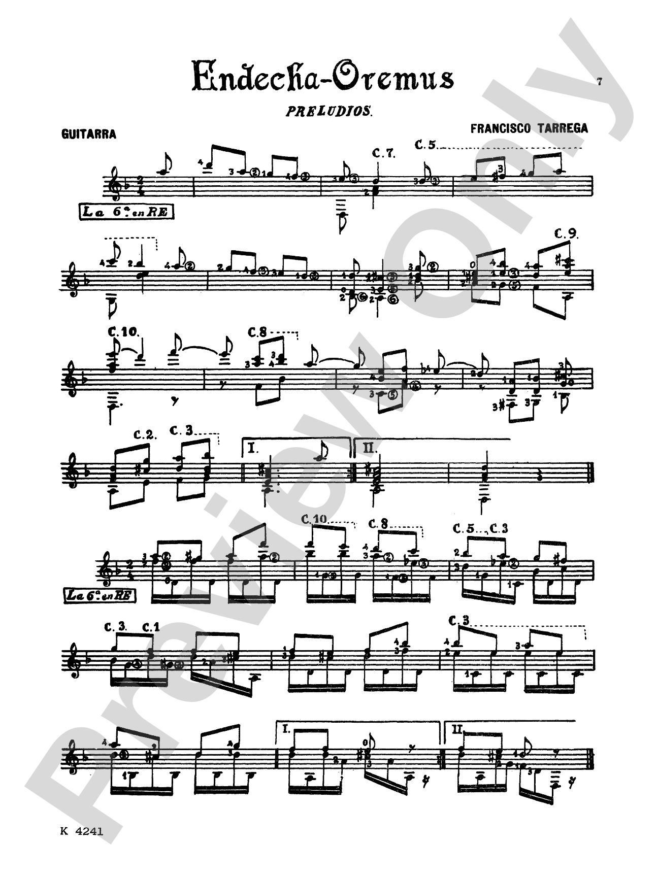 Tárrega: Album of Selected Works