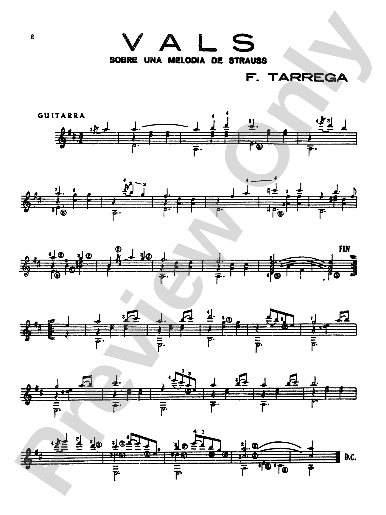 Tárrega: Album of Selected Works