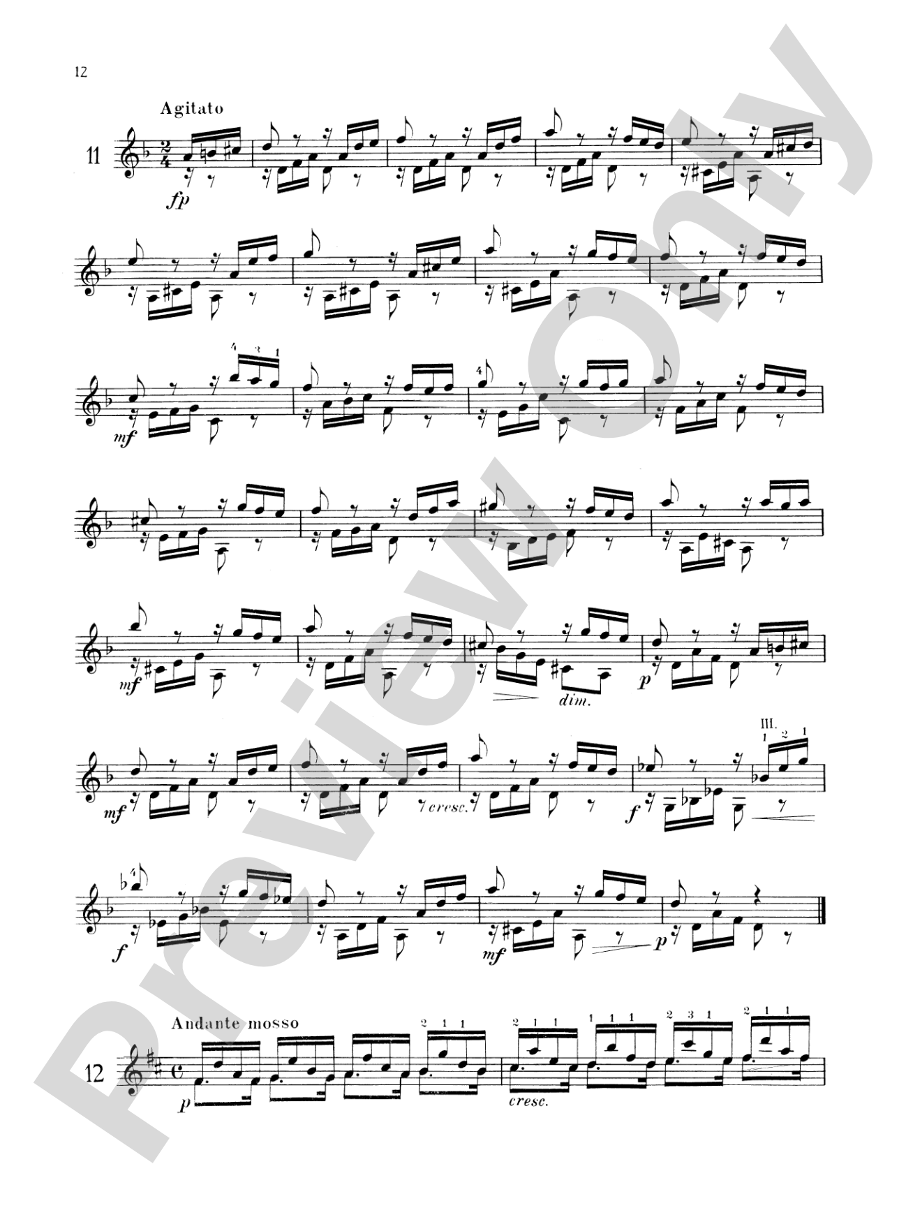 Carcassi: Melodic and Progressive Etudes, Op. 60