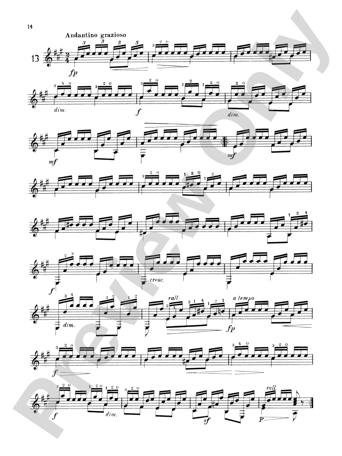 Carcassi: Melodic and Progressive Etudes, Op. 60