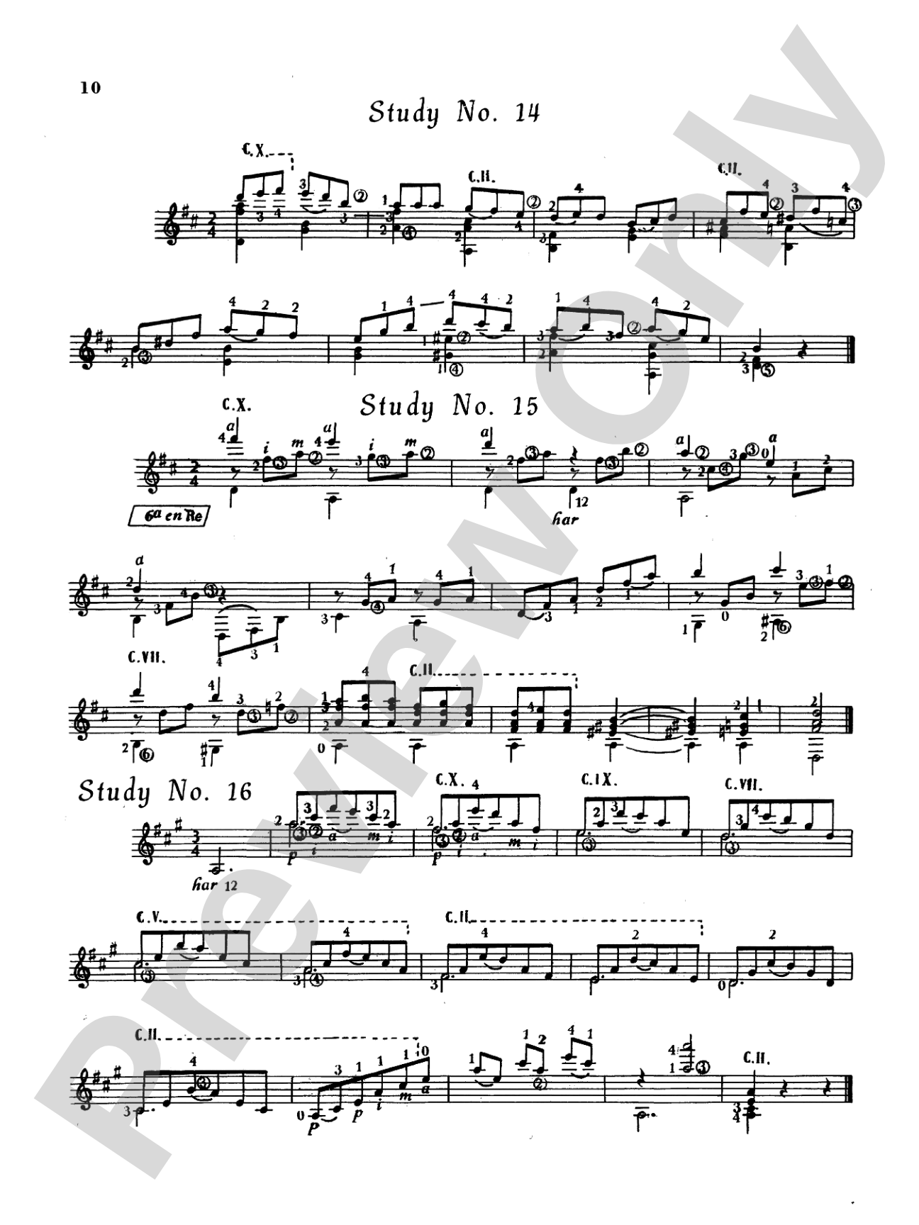 Tárrega: Twenty Studies for Guitar: Guitar Book