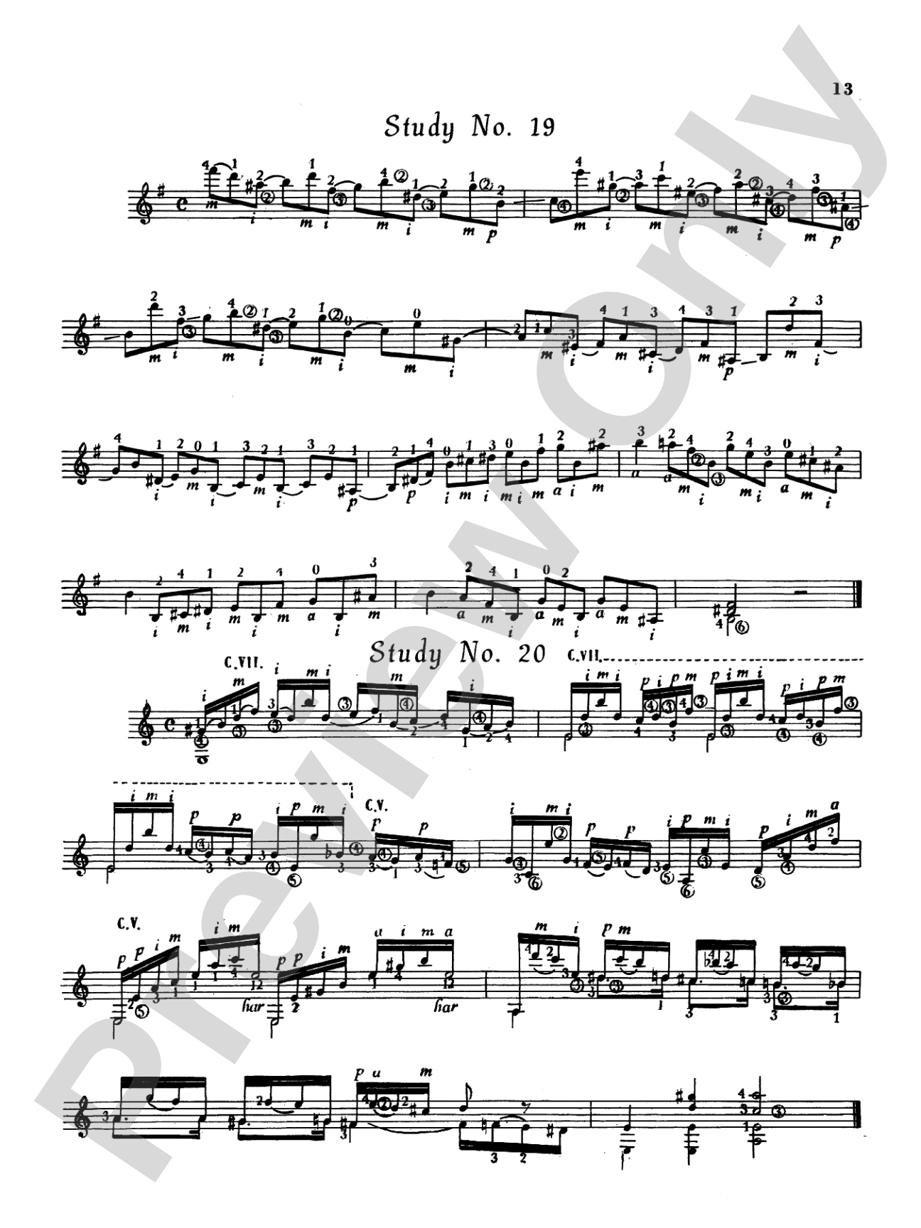 Tárrega: Twenty Studies for Guitar: Guitar Book