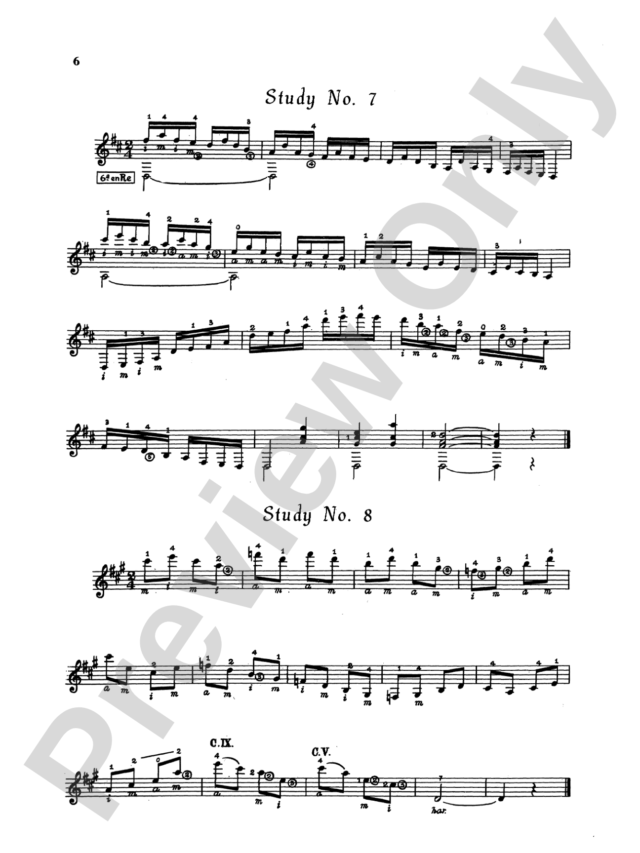 Tárrega: Twenty Studies for Guitar: Guitar Book