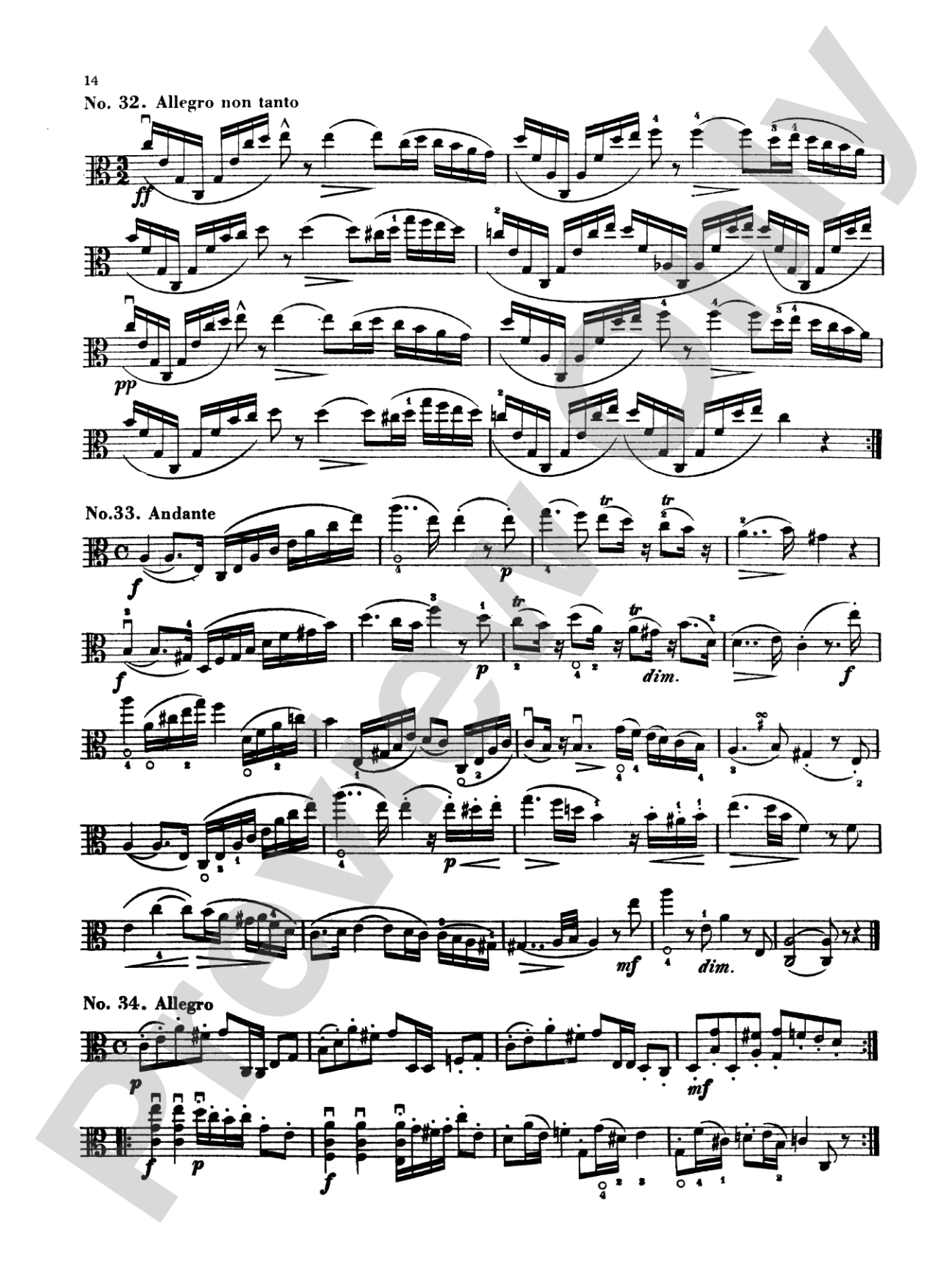 Kayser: Thirty-Six Studies, Op. 43: Viola Book