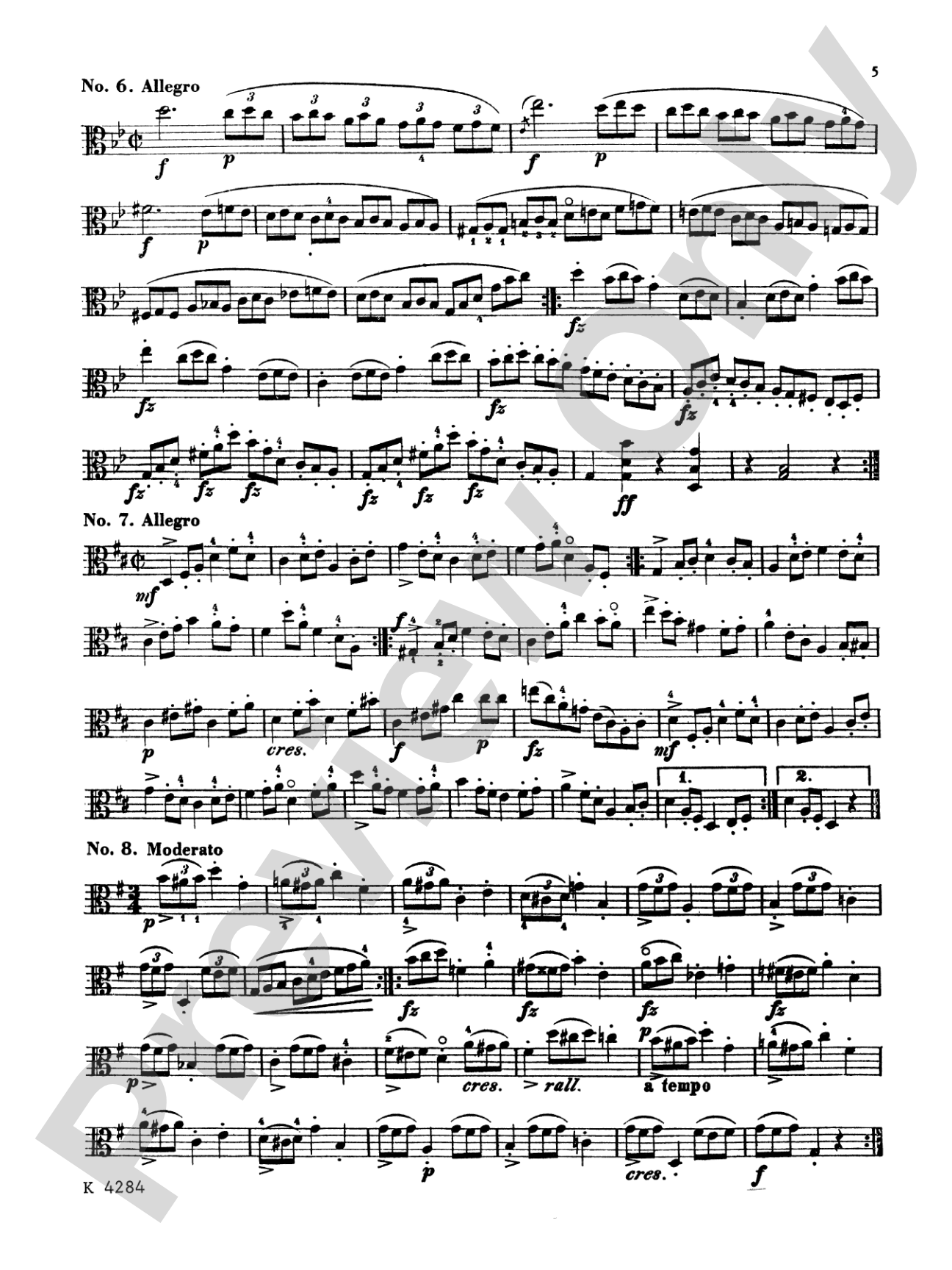 Kayser: Thirty-Six Studies, Op. 43: Viola Book