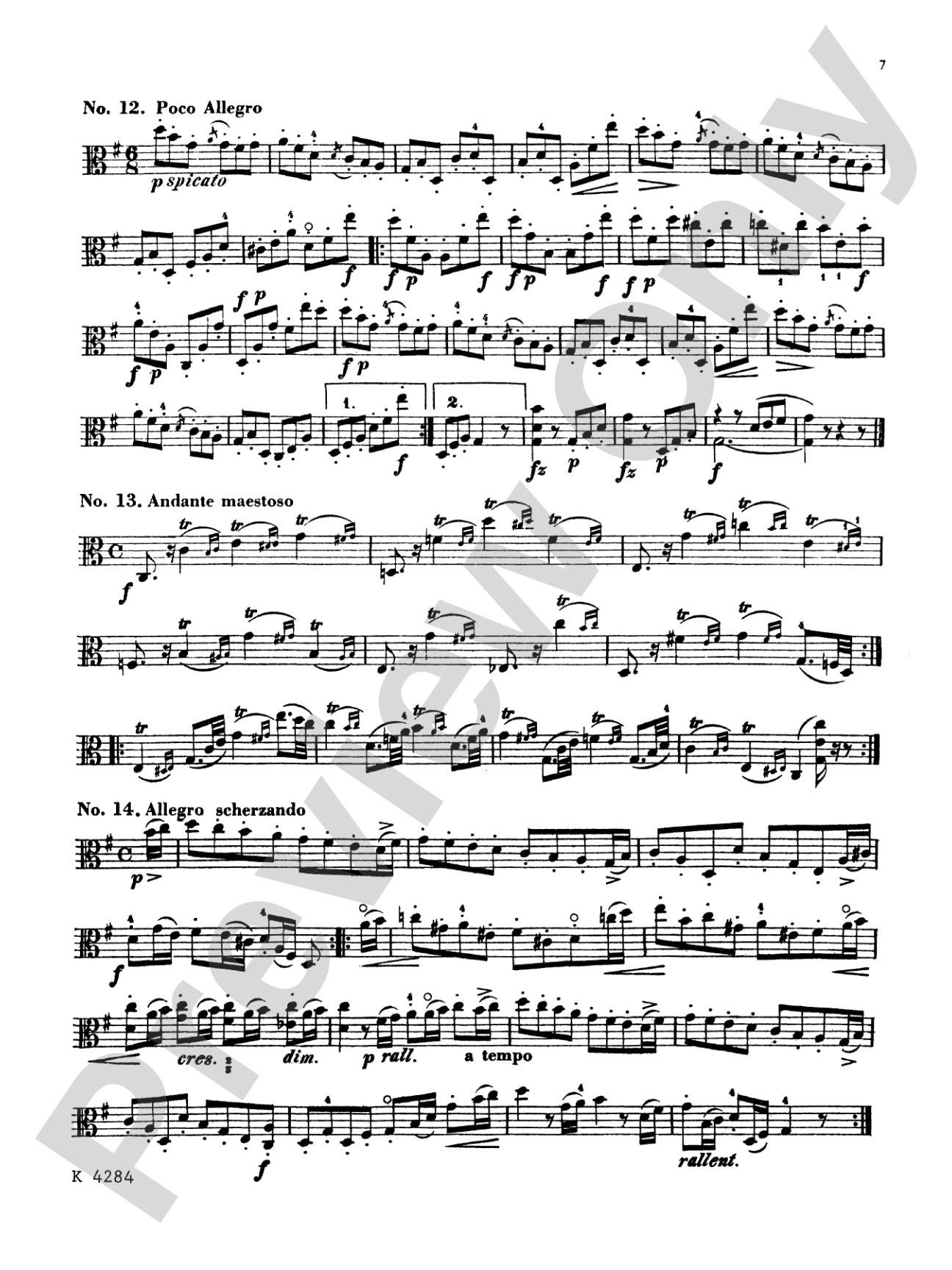Kayser: Thirty-Six Studies, Op. 43: Viola Book