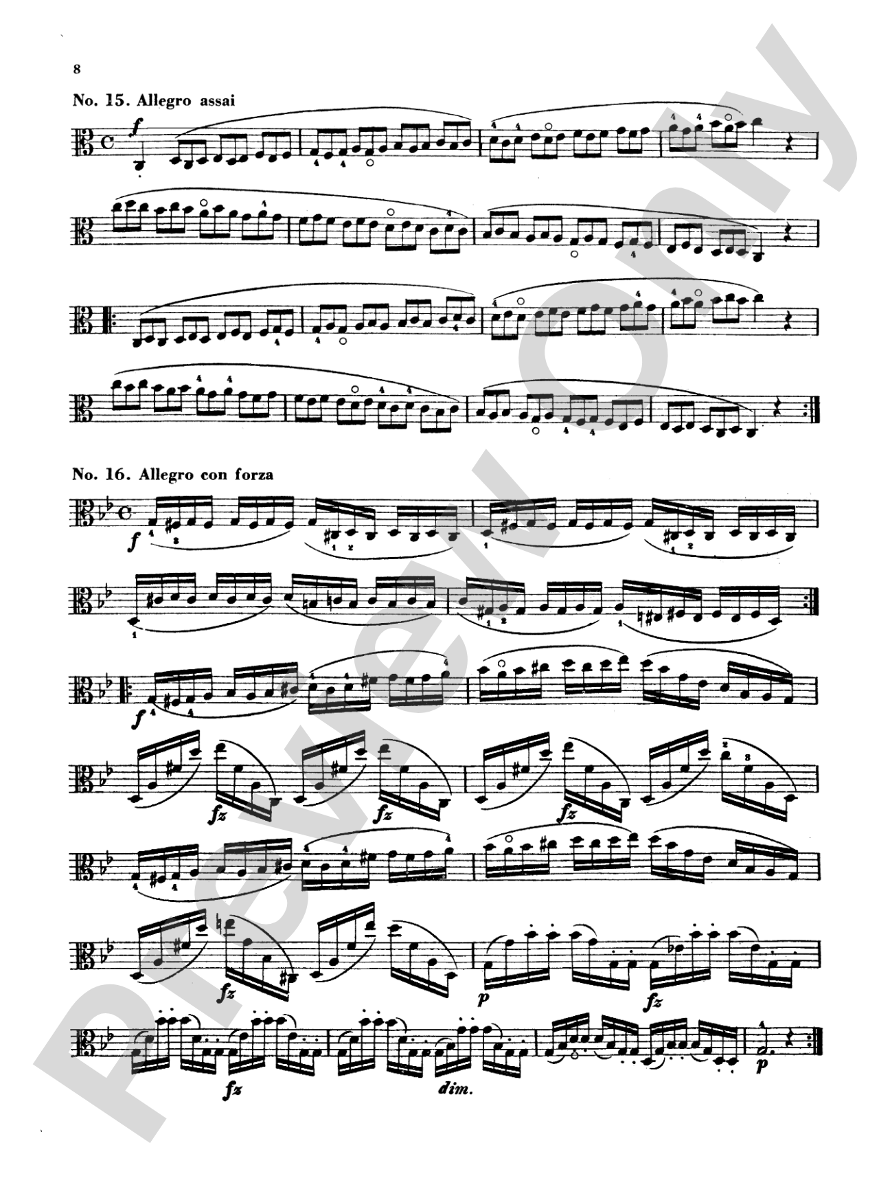 Kayser: Thirty-Six Studies, Op. 43: Viola Book