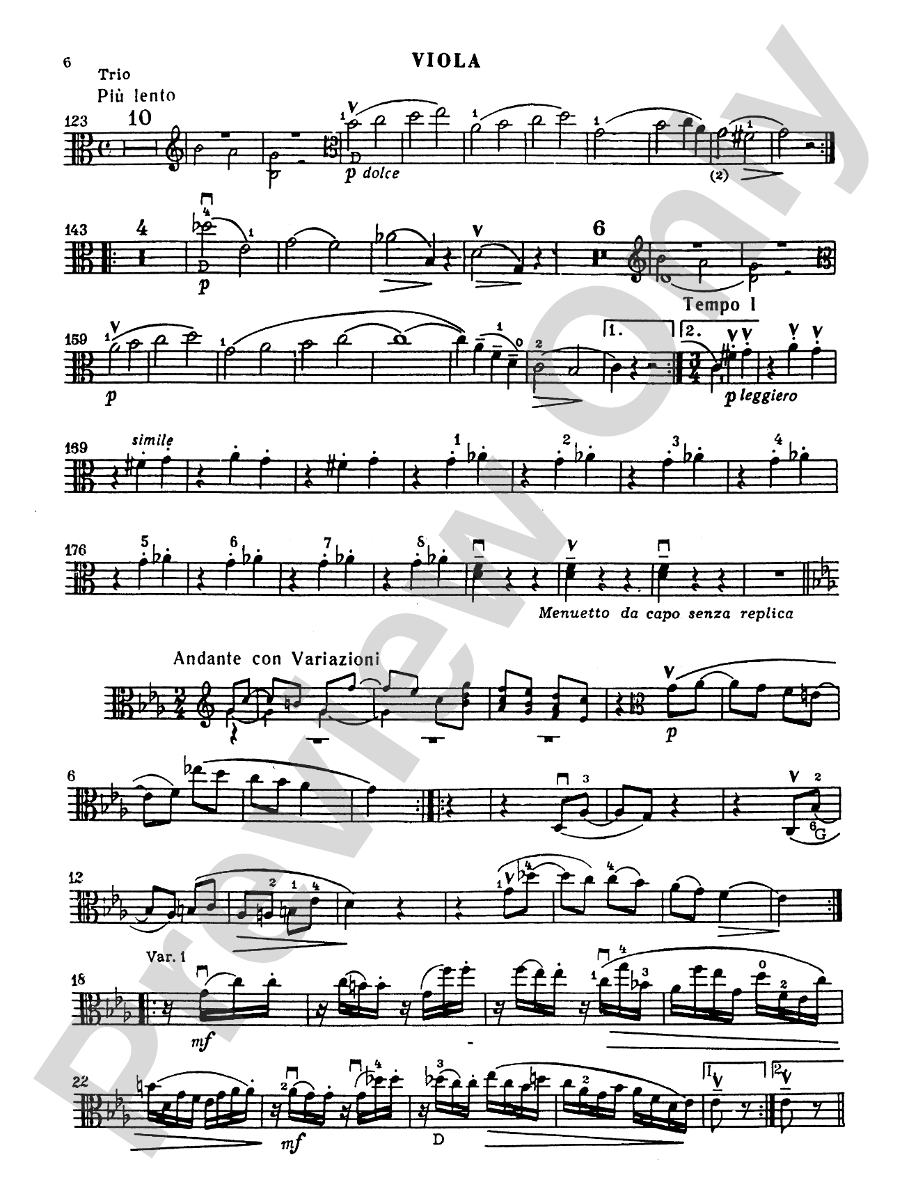 Mendelssohn: Sonata: Viola Book
