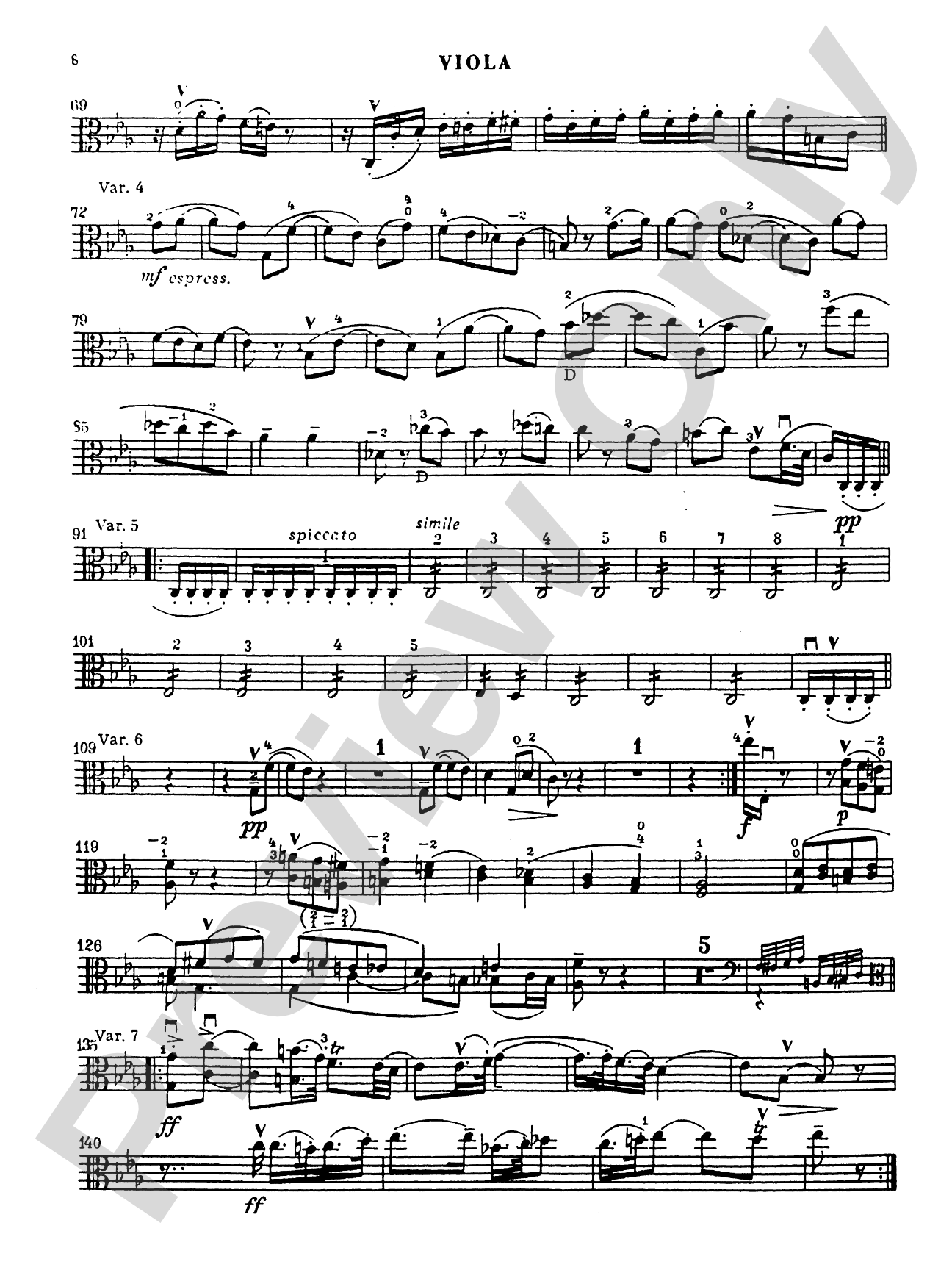 Mendelssohn: Sonata: Viola Book