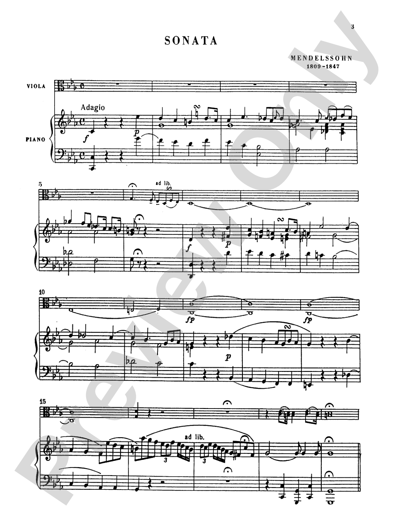 Mendelssohn: Sonata
